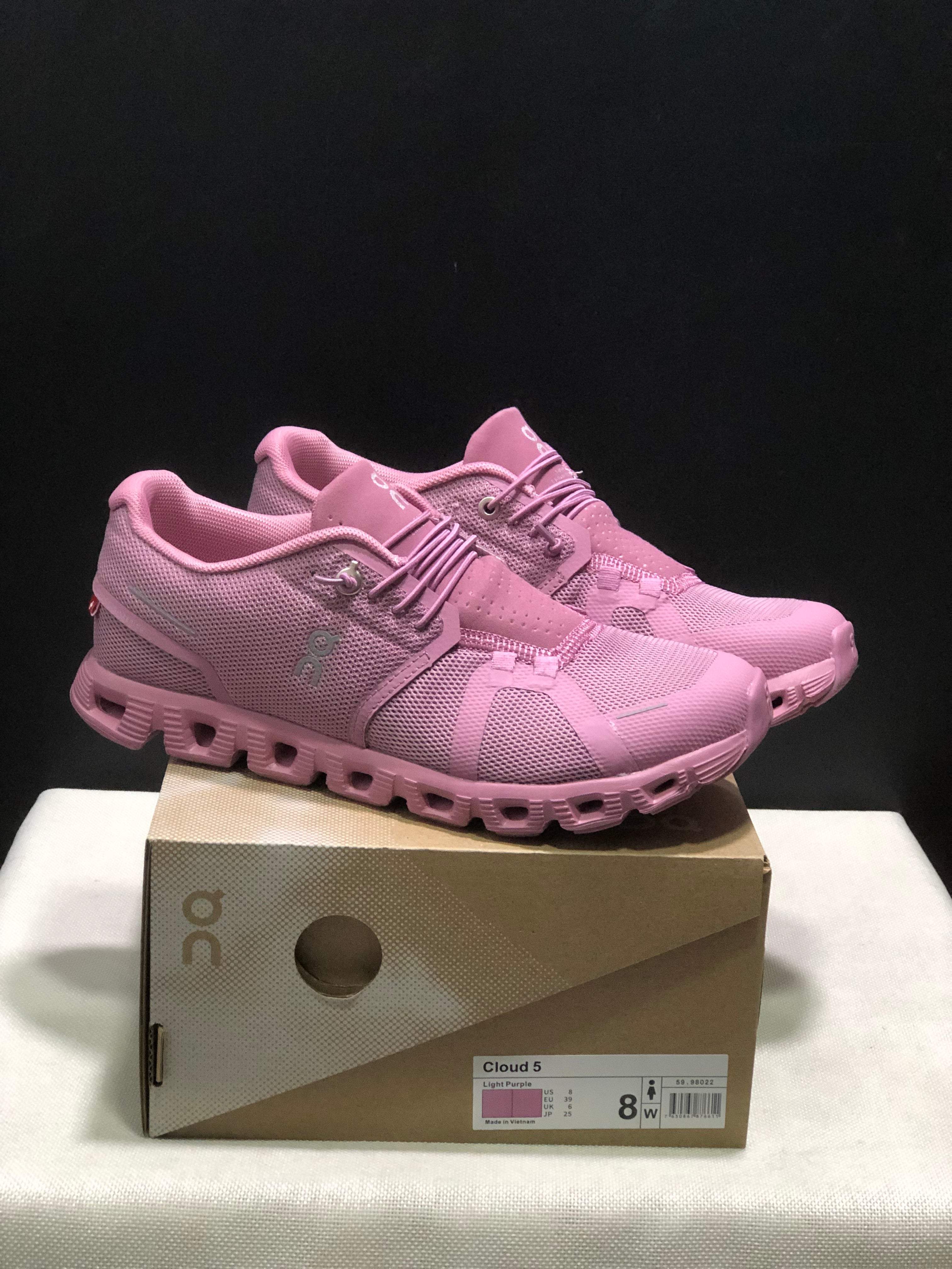 On Running Cloud 5 Lightweight Running Shoes Purplish Red
