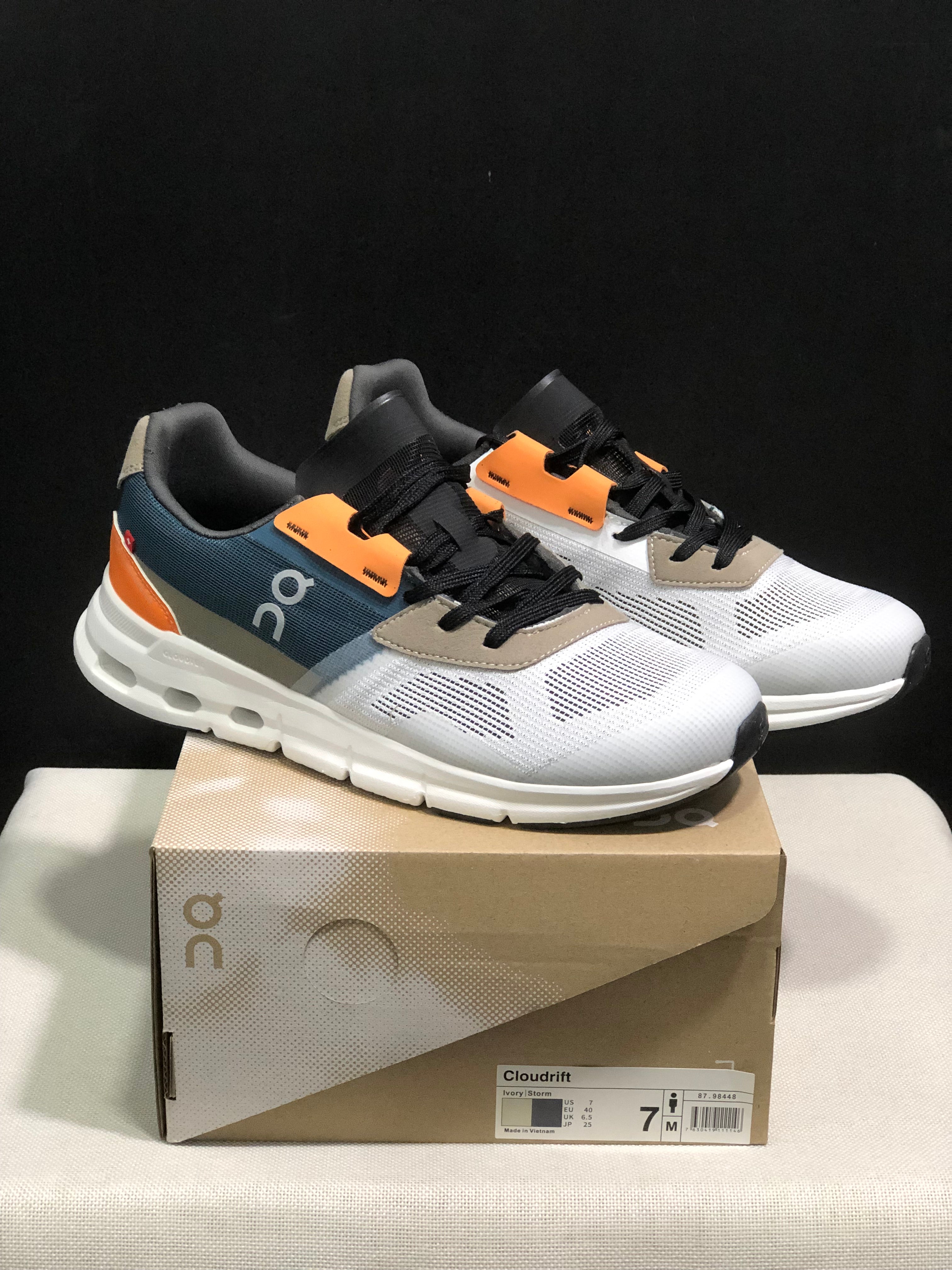On Running Cloudrift Comfortable And Versatile Sports Casual Shoes Light Grey/Brown