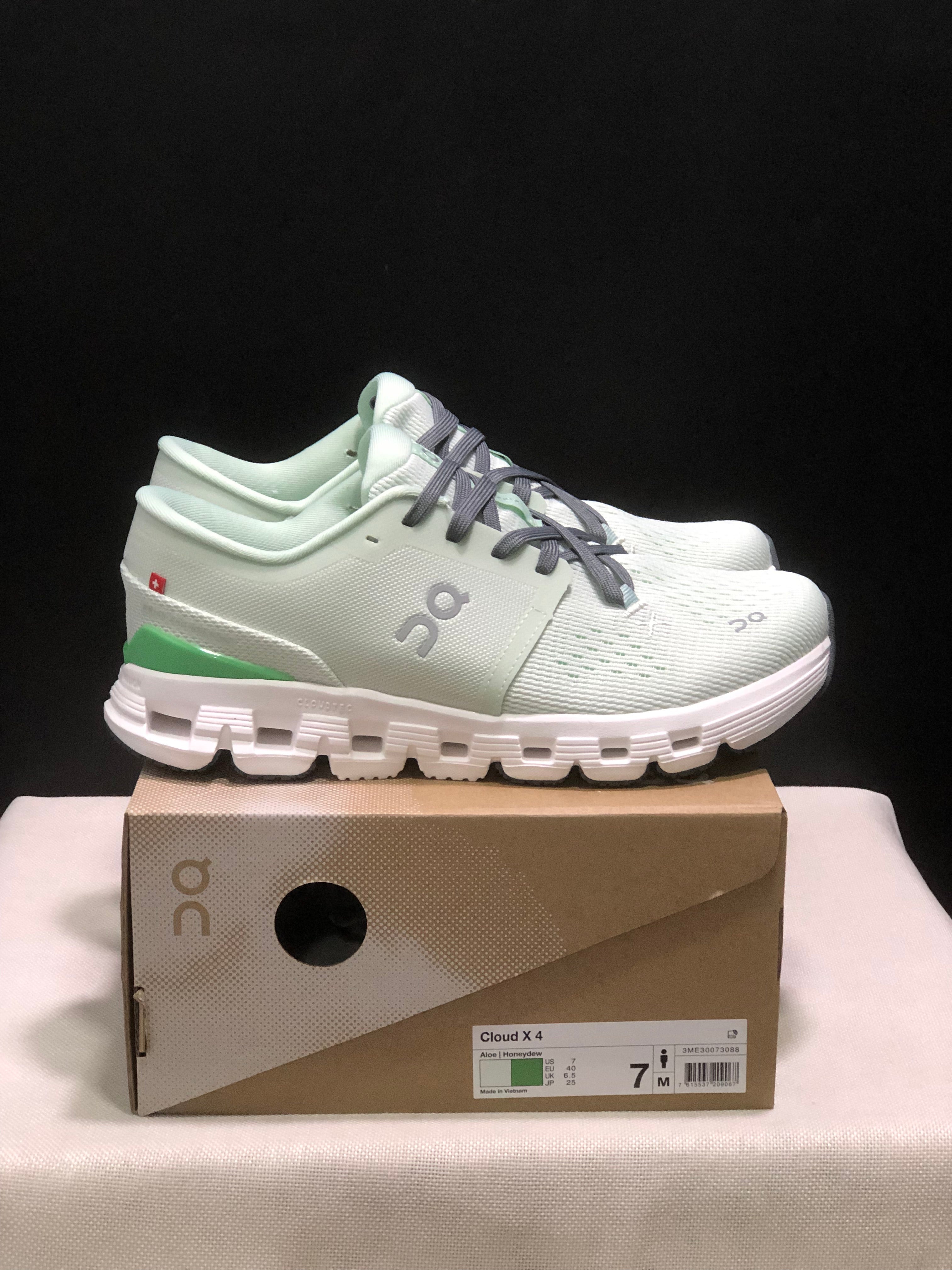On Running Cloud X4 Comfortable Running Shoes Aloe/Honeydew