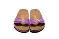 Birkenstock Single Button Purple Patent Leather Slippers