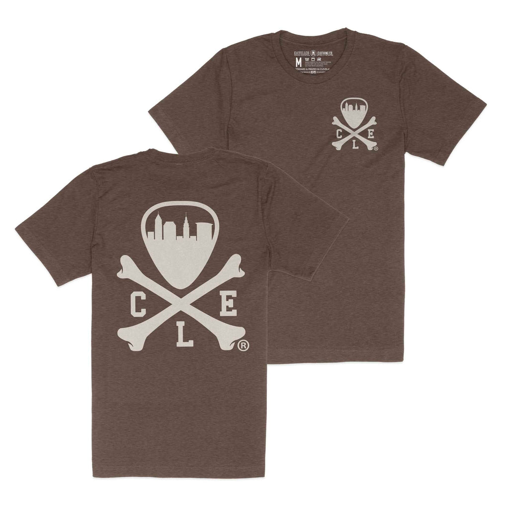 CLE Logo - Unisex Crew T-Shirt - Heather Brown