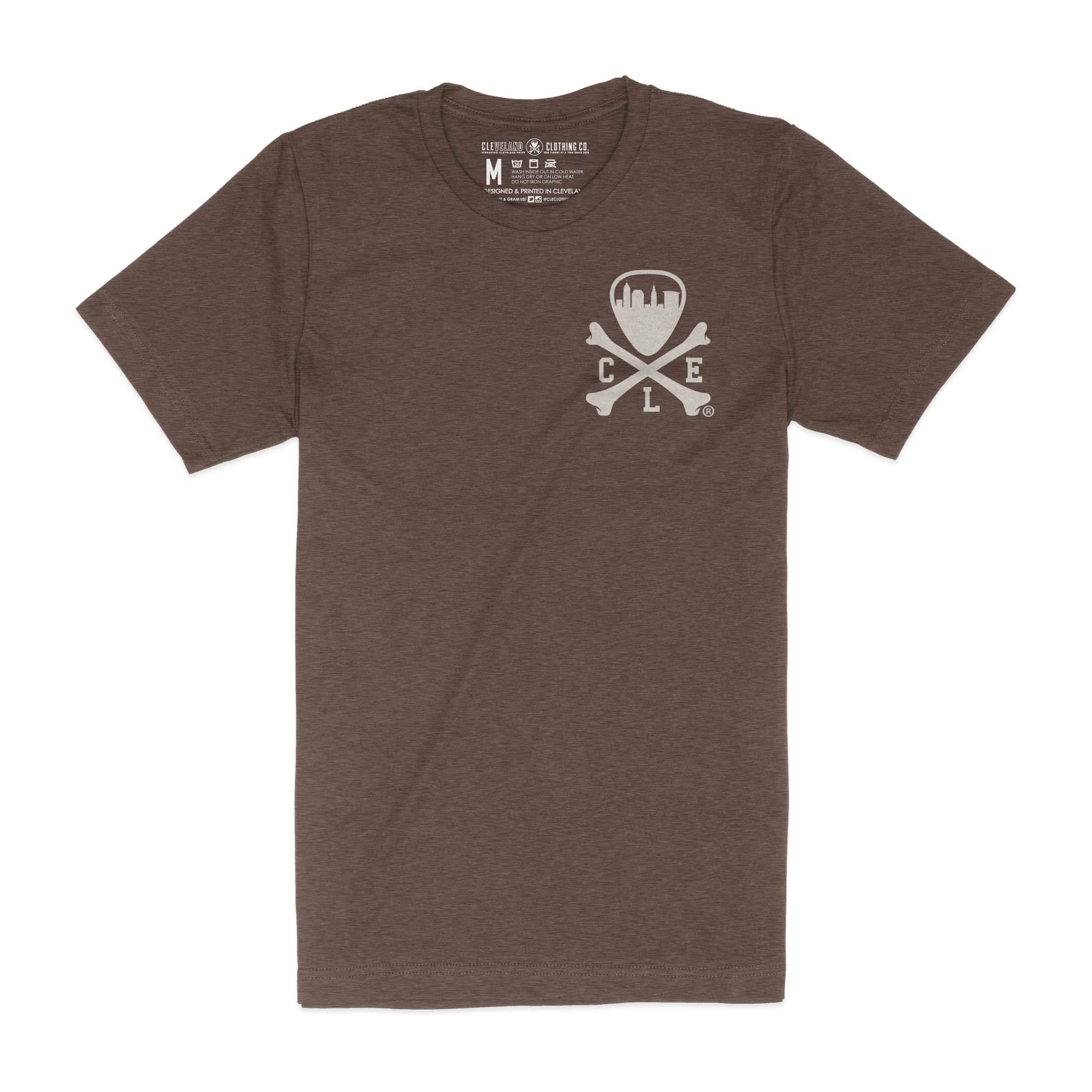 CLE Logo - Unisex Crew T-Shirt - Heather Brown