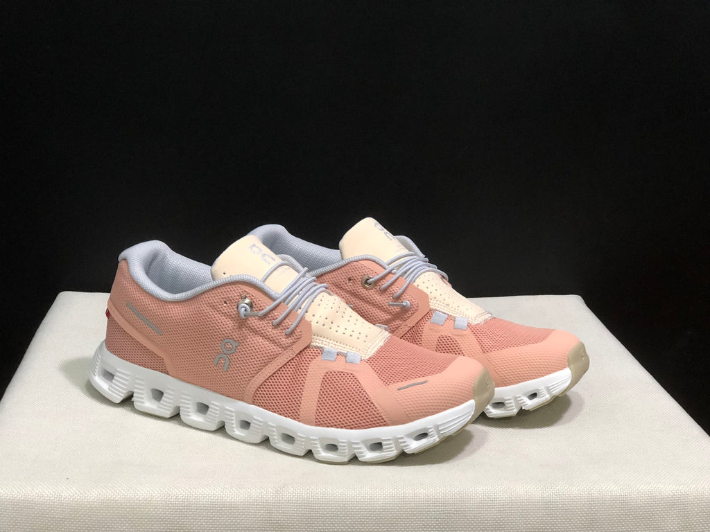 On Running Cloud 5 Lightweight Running Shoes Rose/Shell Powder