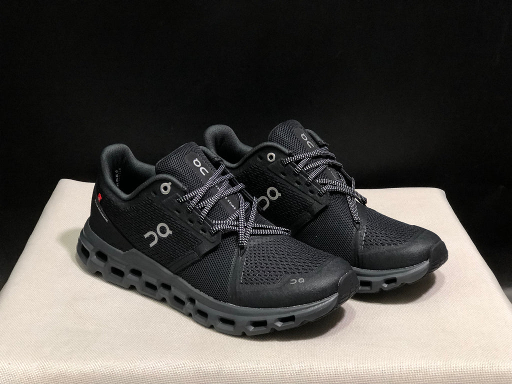On Running Cloudstratus Shock-Absorbing And Breathable Running Shoes All Black