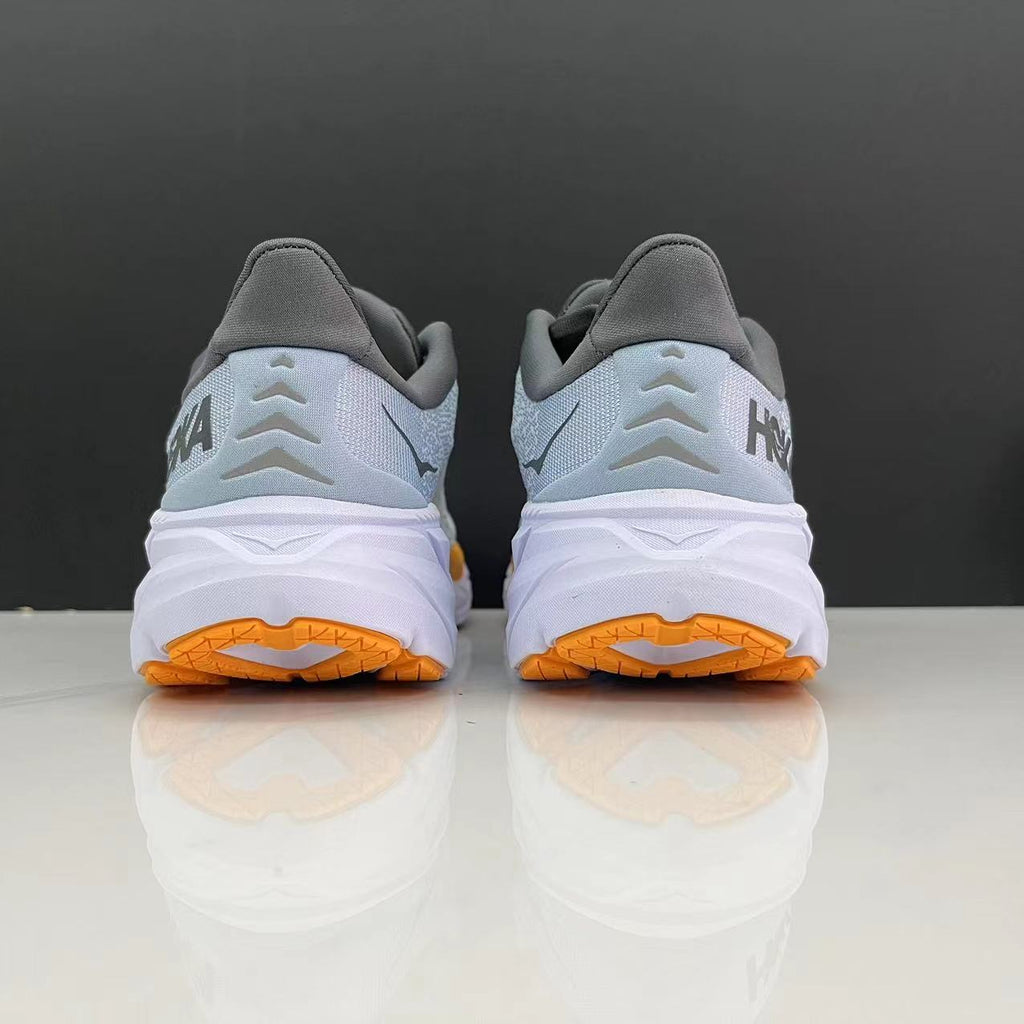 Hoka One One Clifton 8 Fashion Shoes Shock-absorbing Sneakers Silver-gray