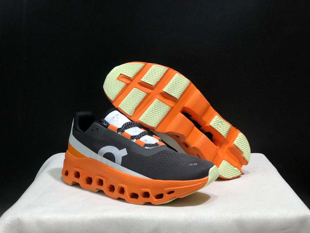 On Running Cloudmonster Anti-Slip Running Shoes Dark Grey/Orange