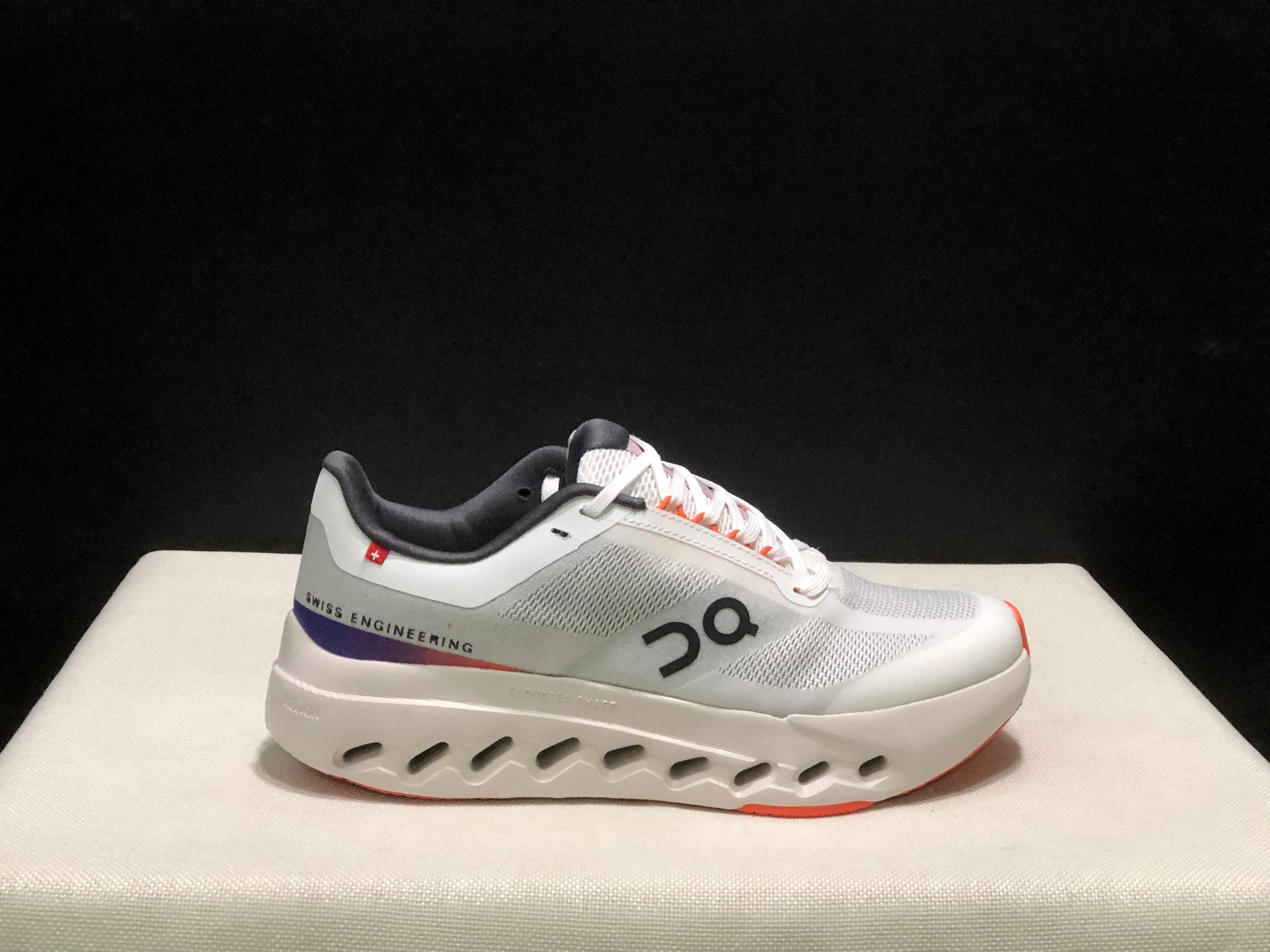 On Running Cloudsurfer Next Casual Running Shoes Grayish-White/Flame