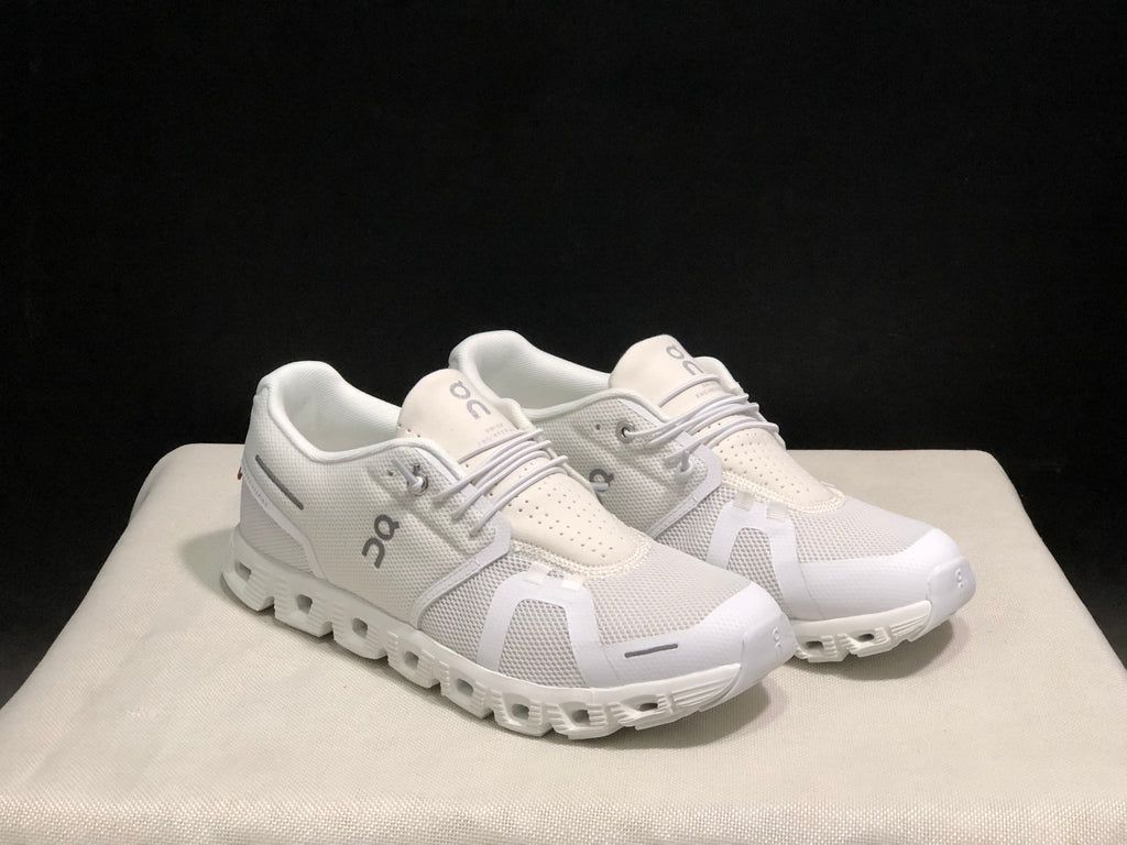 On Running Cloud 5 White Lightweight Running Shoes