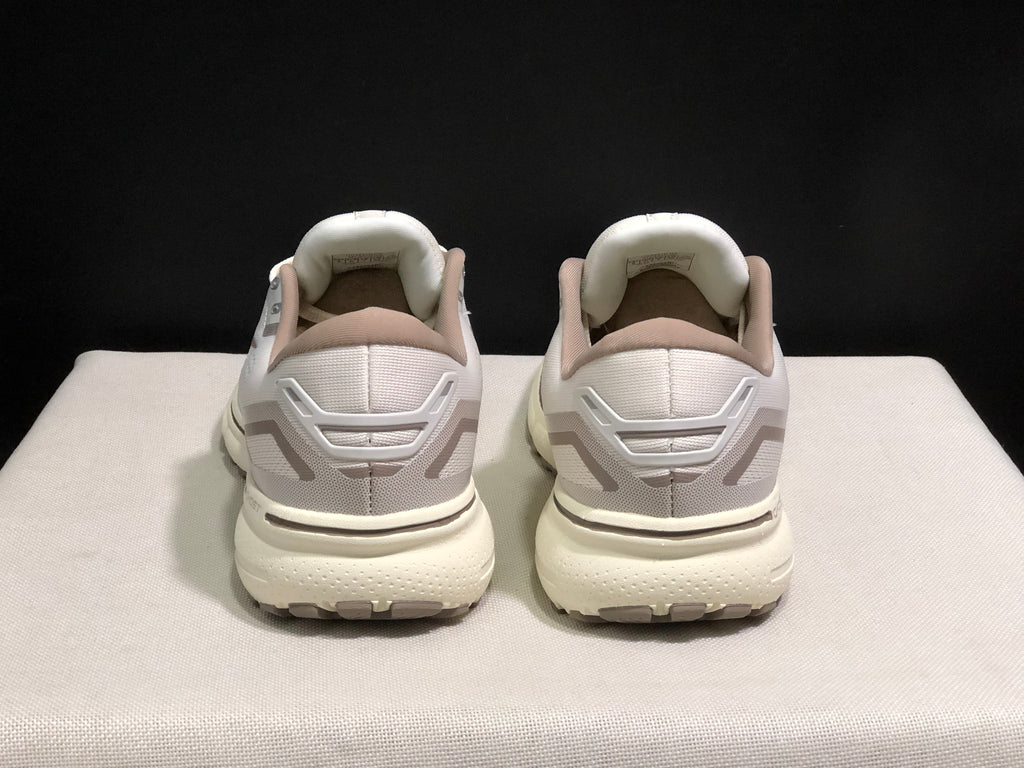 Brooks Ghost 15 Shock-absorbing Wear-resistant Low-top Running Shoes Rice White/Light Brown