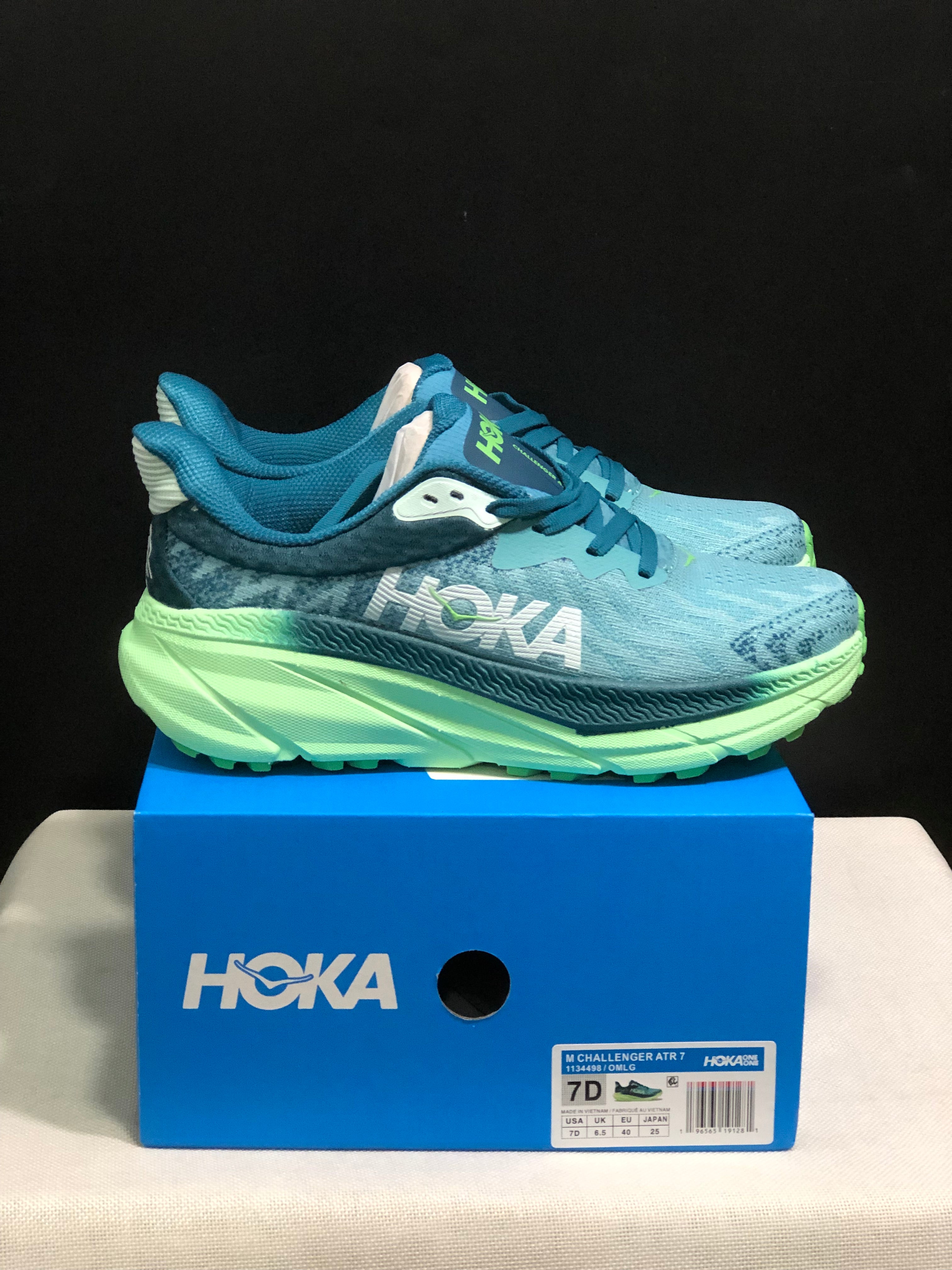 Hoka One One Challenger 7 Shock-absorbing Breathable Running Shoes Sneakers Turquoise