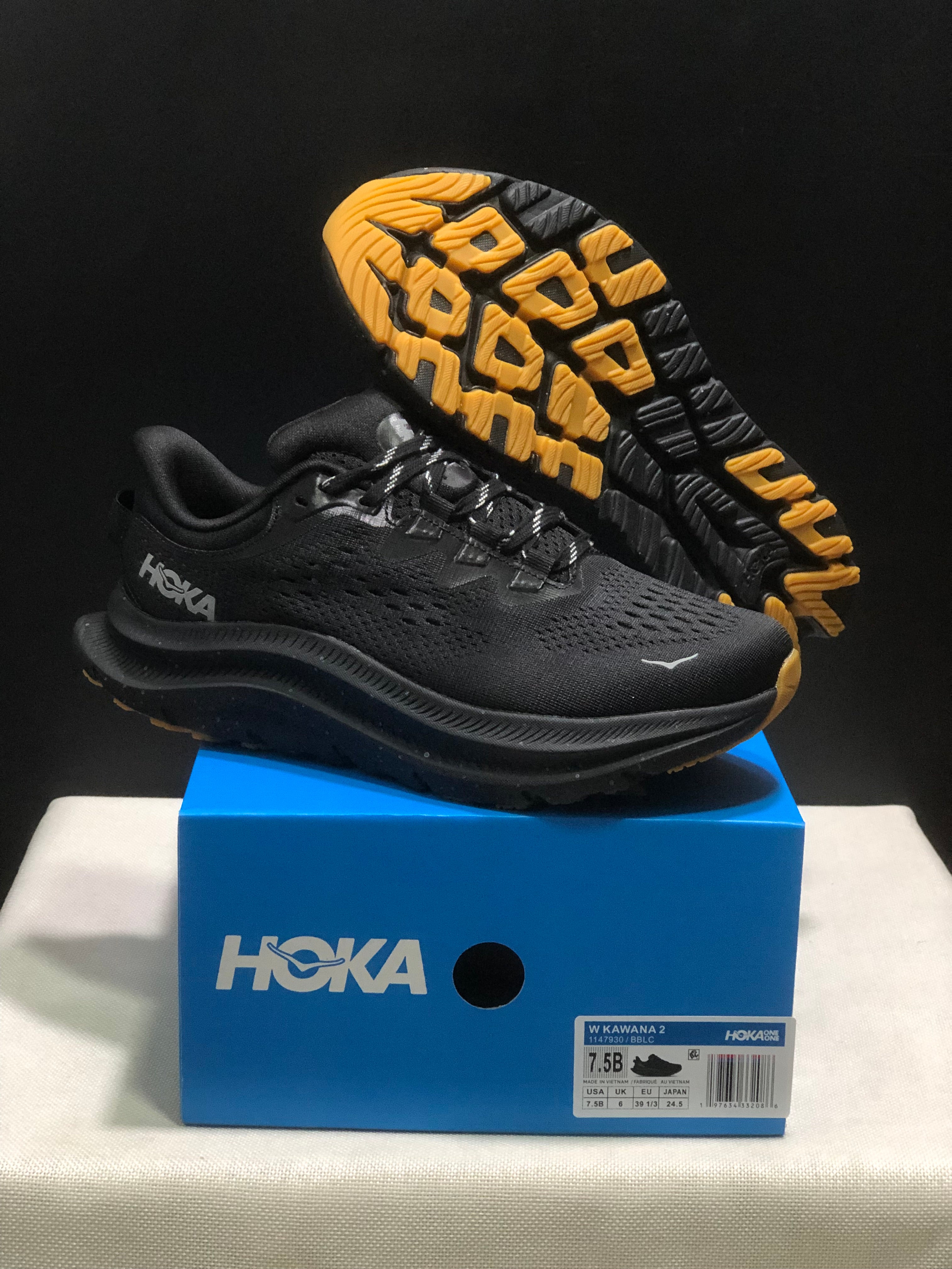 Hoka One One Kawana 2 Comfortable Casual Running Shoes Sneakers Black