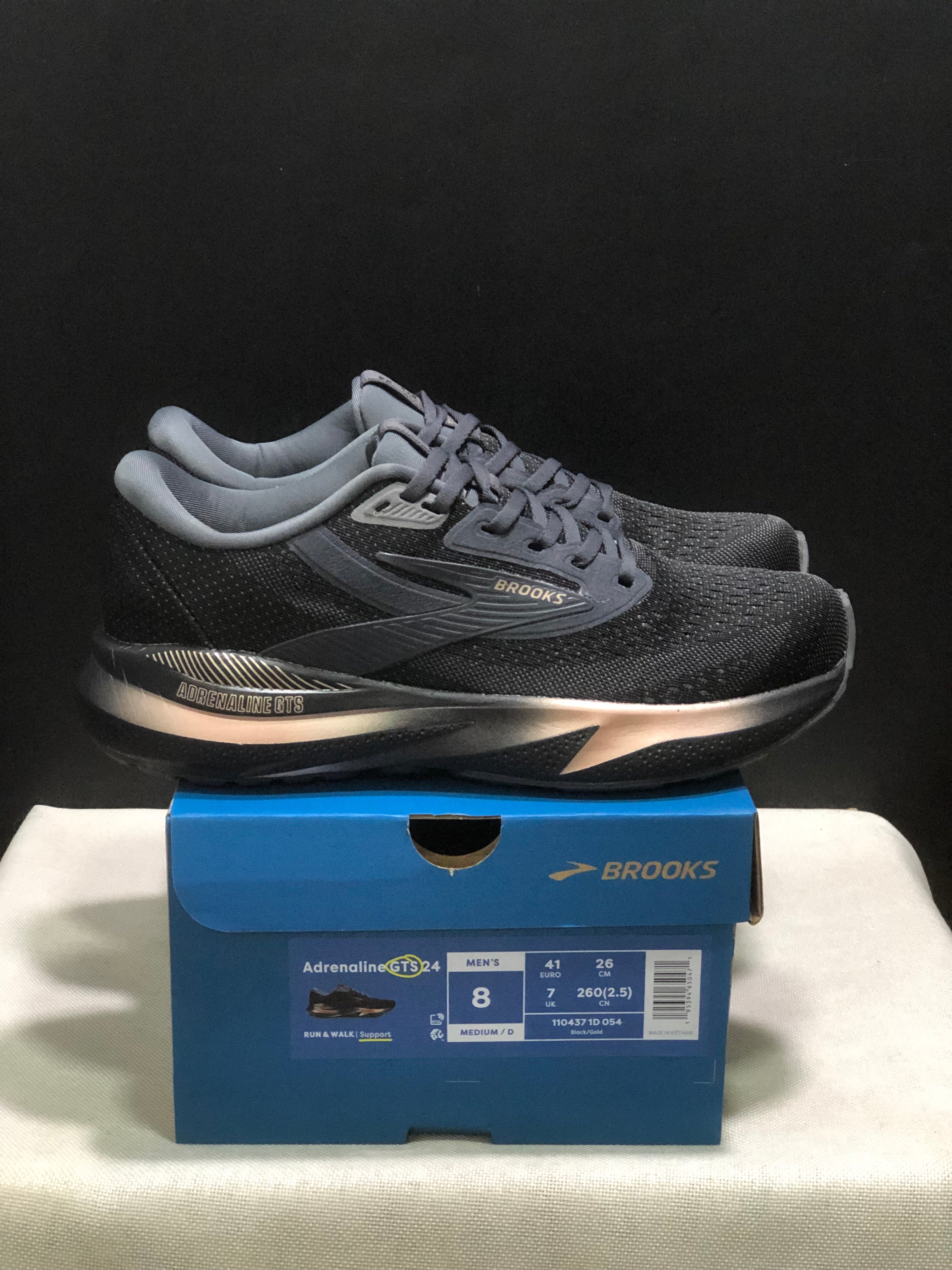 Brooks Adrenaline GTS 24 Casual Running Shoes Black/Gold