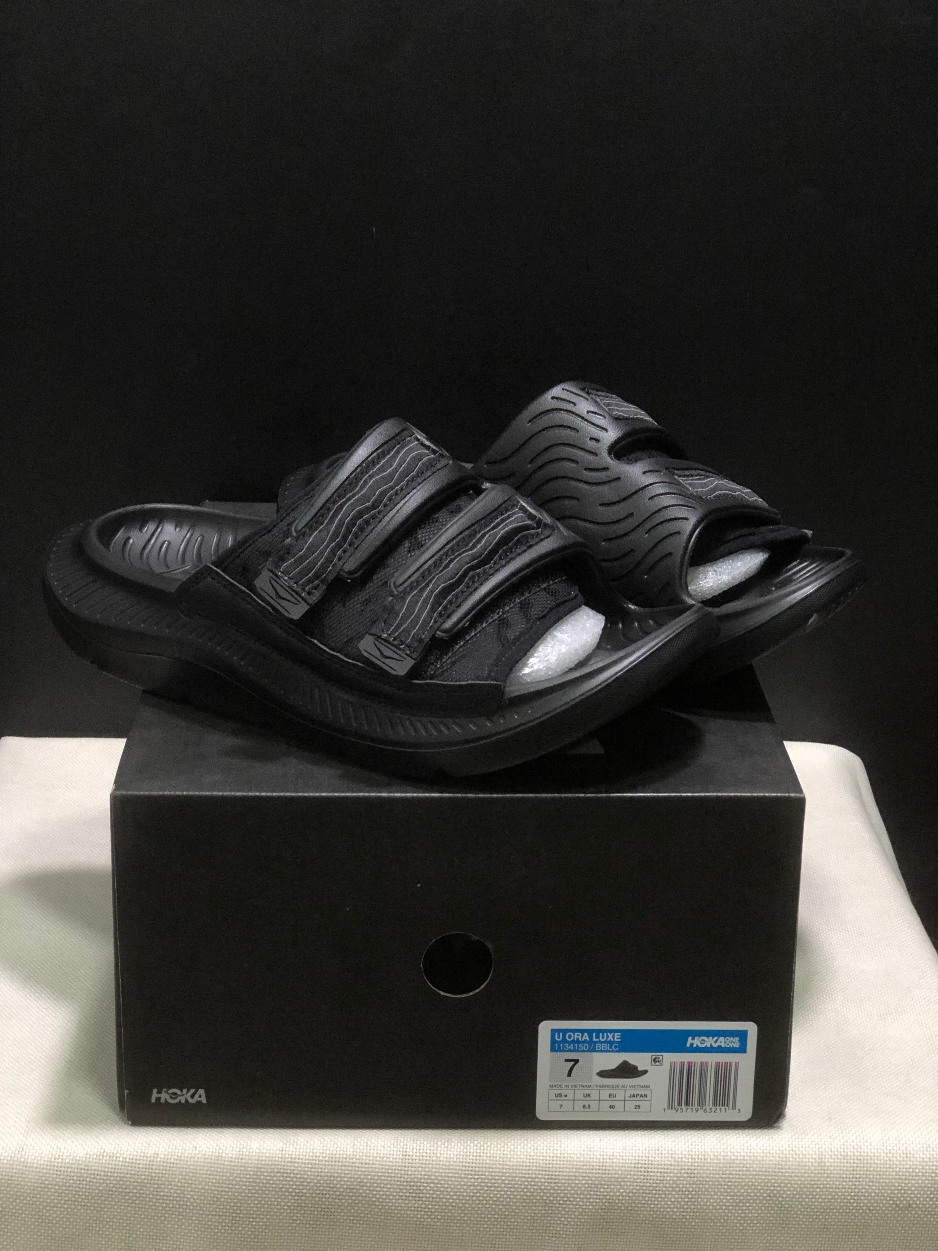 Wtaps x Hoka One One Ora Luxe Comfortable Black Sandals