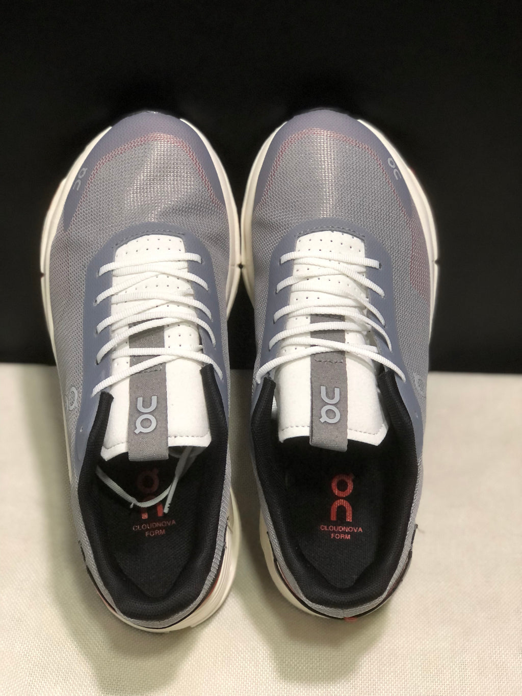 On Running Cloudnova Form 2 Fashionable Casual Running Shoes Fog Grey/Red