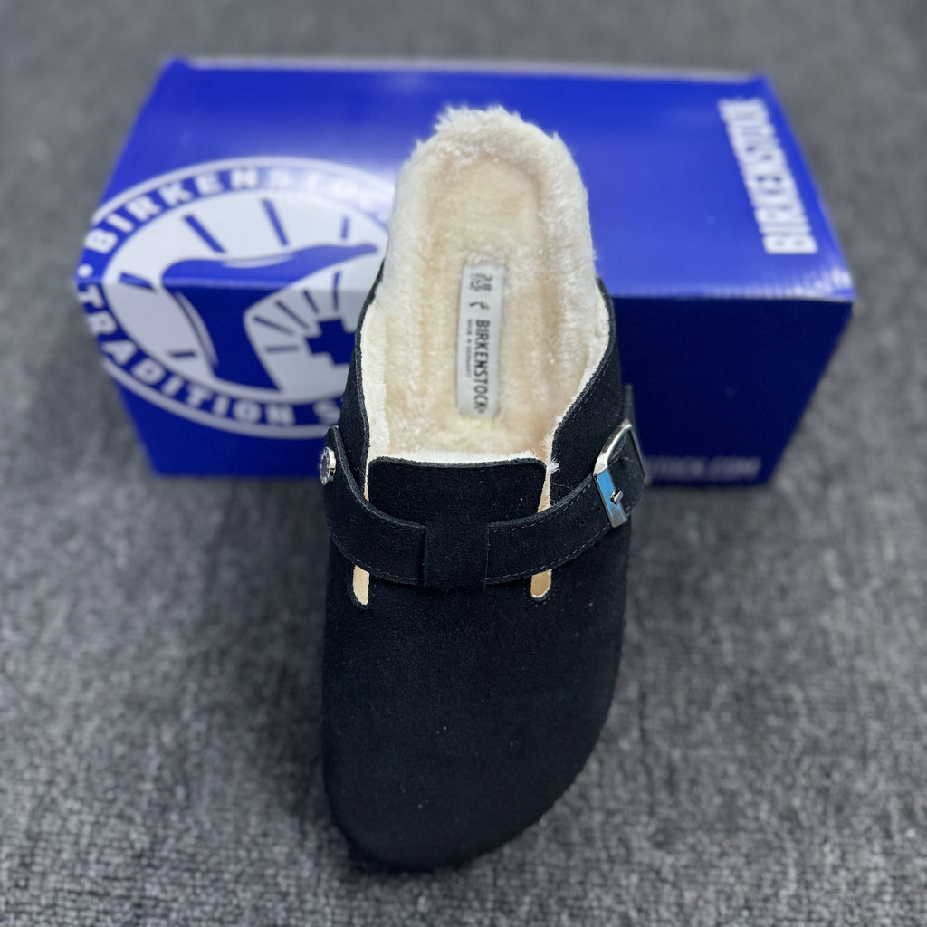 Birkenstock Boston Suede Fleece-Lined Casual Shoes