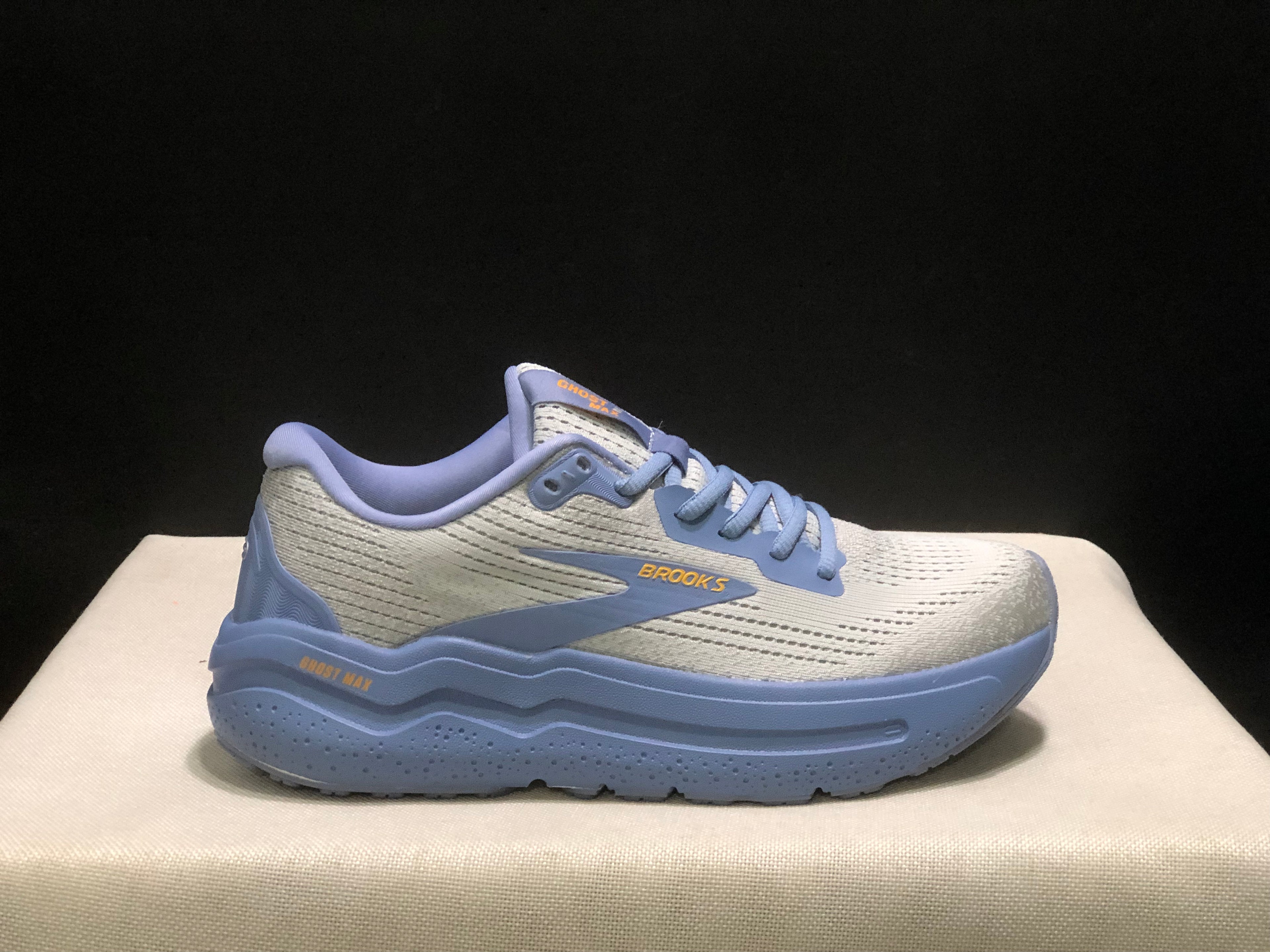 Brooks Ghost Max 2 Breathable Low-top Running Shoes Blue/Orange