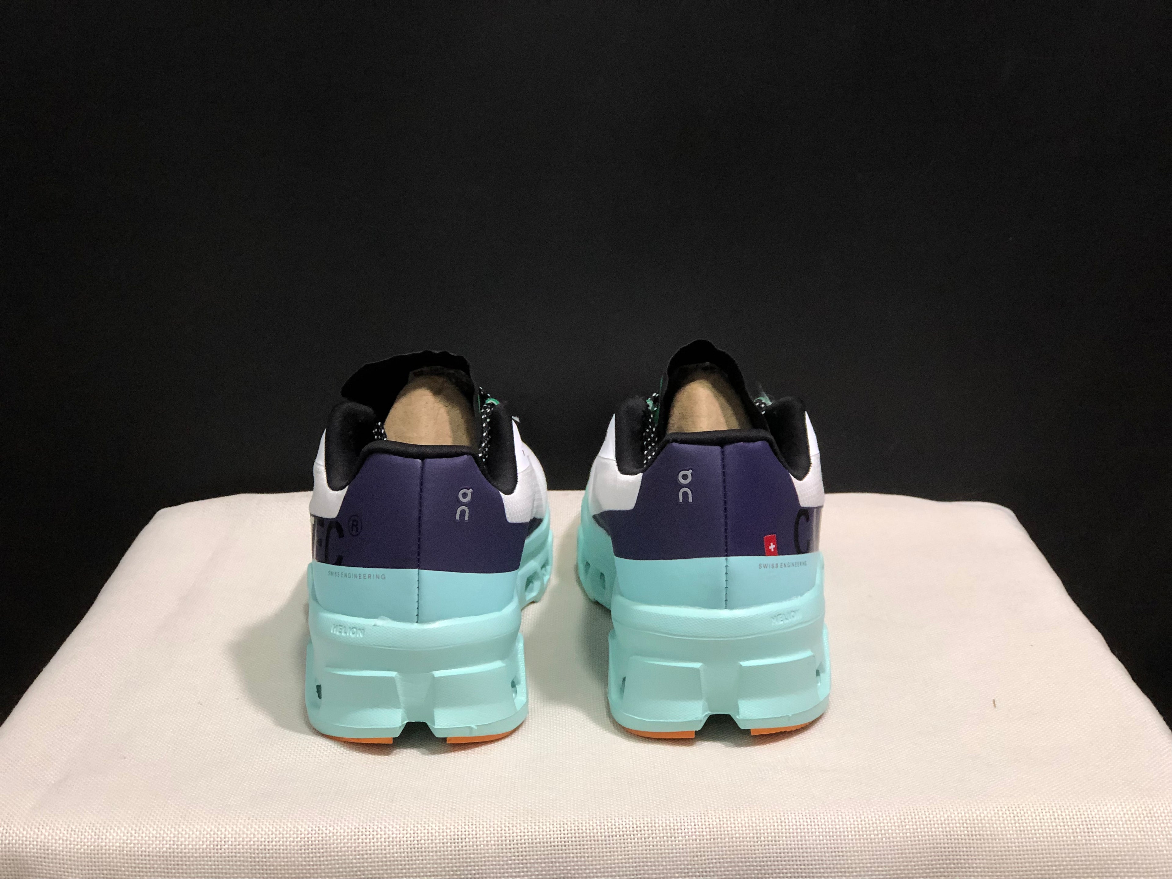 On Running Cloudmonster Anti-Slip Running Shoes White/Tiffany Blue