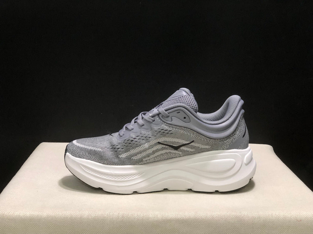 Hoka One One Bondi 9 Comfortable Low-top Running Shoes Sneakers Gray