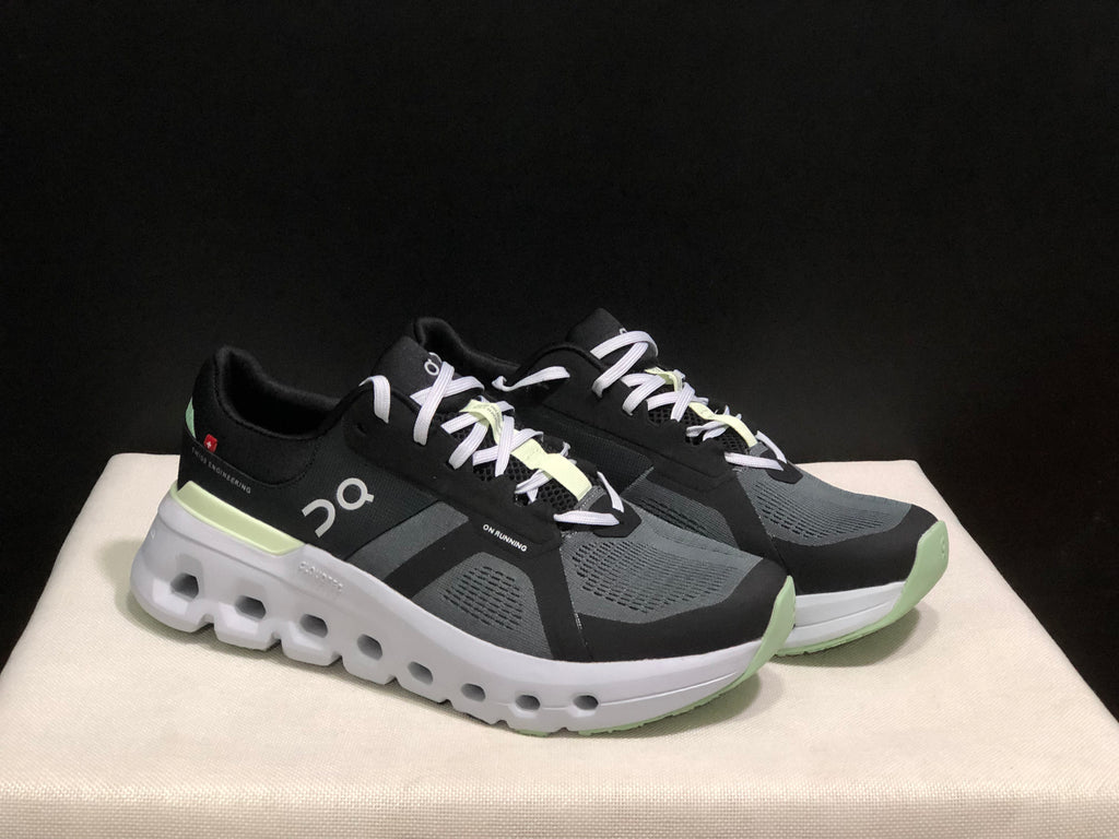 On Running Cloudrunner 2 Mesh Breathable Running Shoes Black/Grey