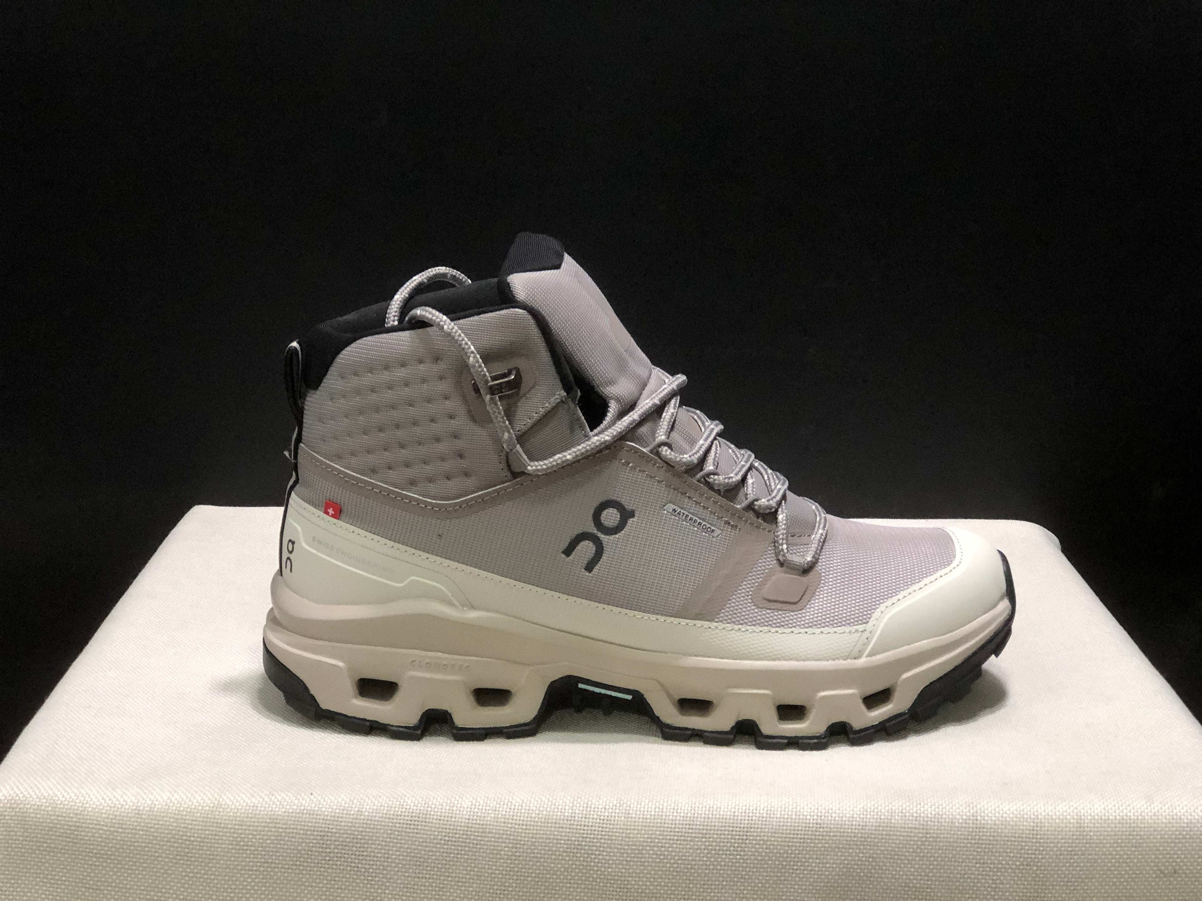 On Running Cloudrock Mid WP High-Top Hiking Shoes Cinder/Desert