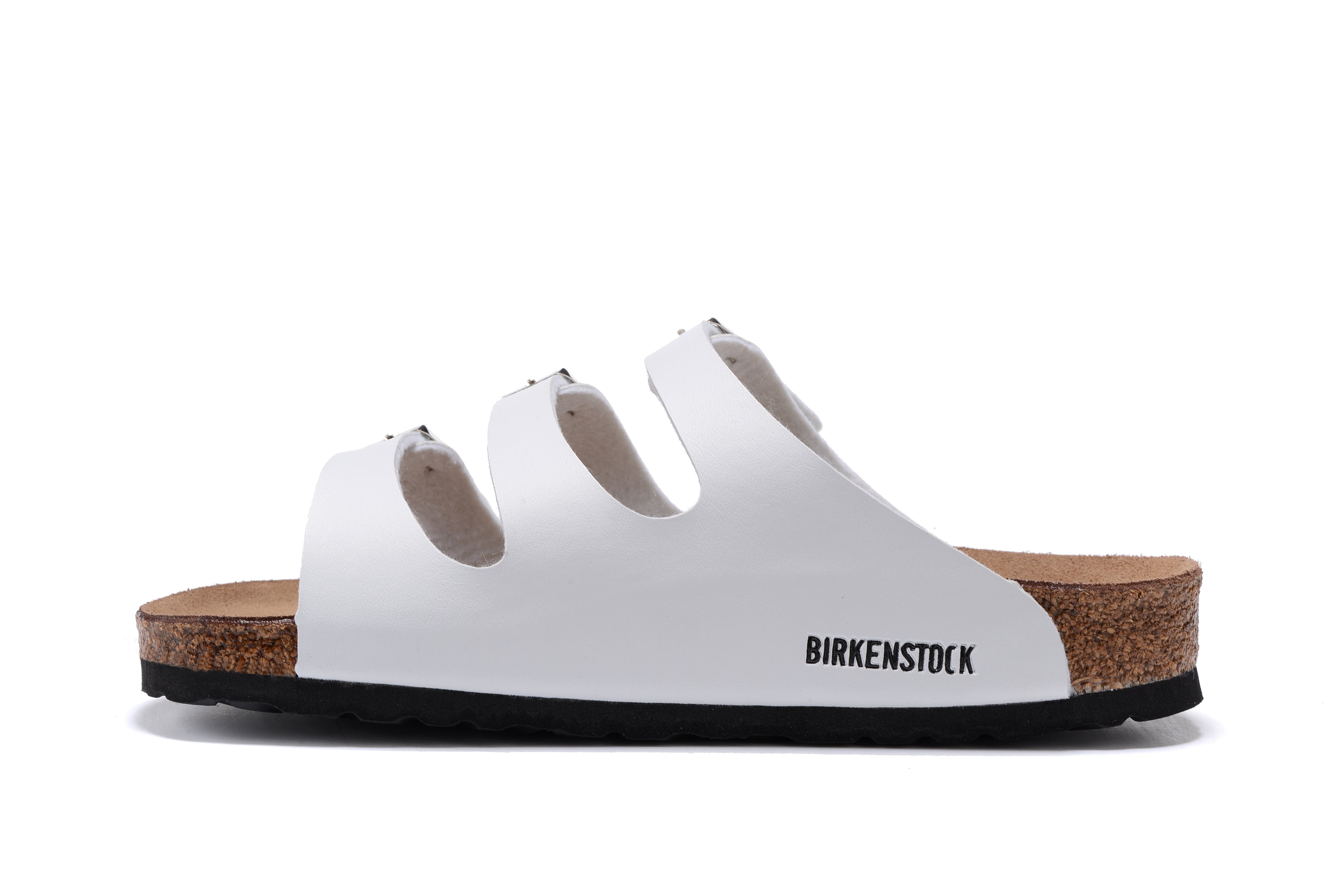 Birkenstock Florida Three-Buckle Matte Leather Sandals