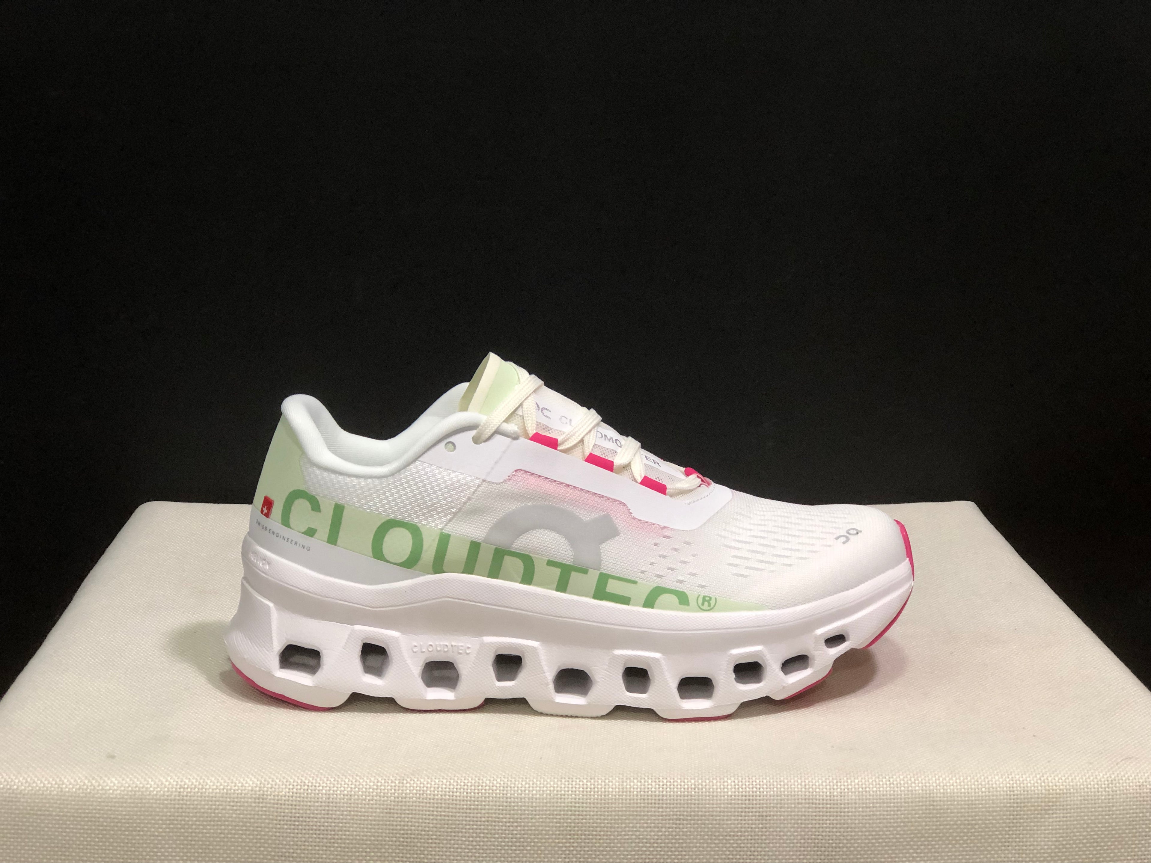 On Running Cloudmonster Anti-Slip Running Shoes White/Lima
