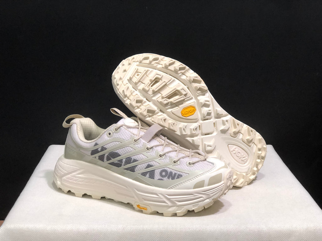 Hoka One One Mafate Three 2 Anti-slip Running Shoes Sneakers Beige