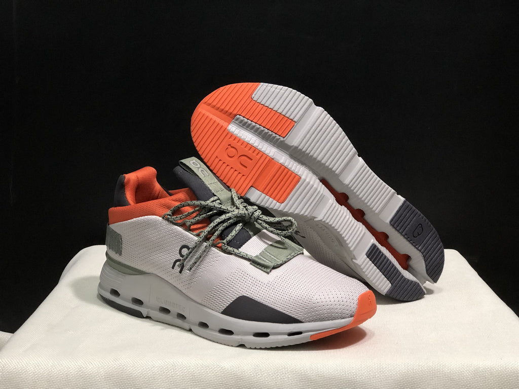 On Running Cloudnova Lightweight Sports Casual Shoes Silver/Orange
