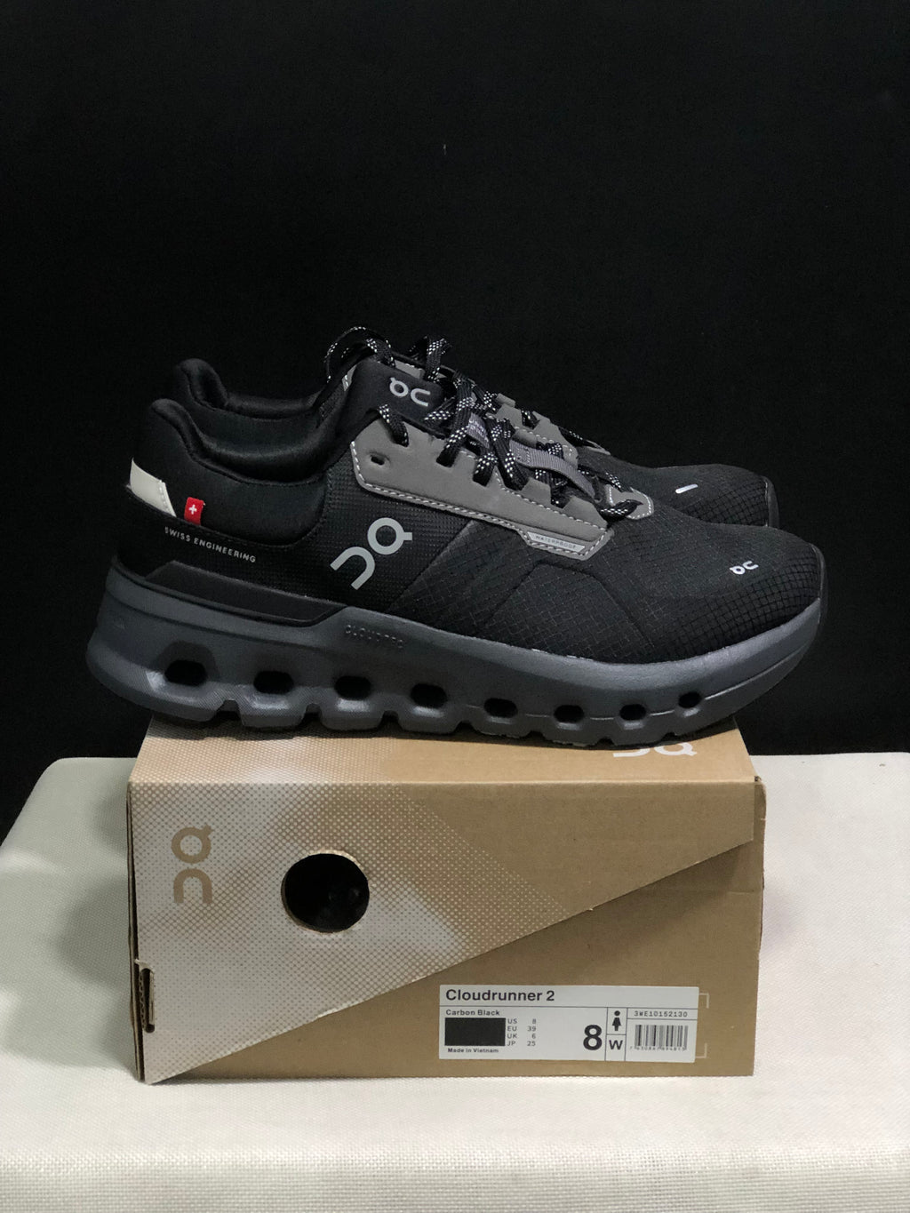 On Running Cloudrunner 2 Waterproof Casual Running Shoes Carbon Black