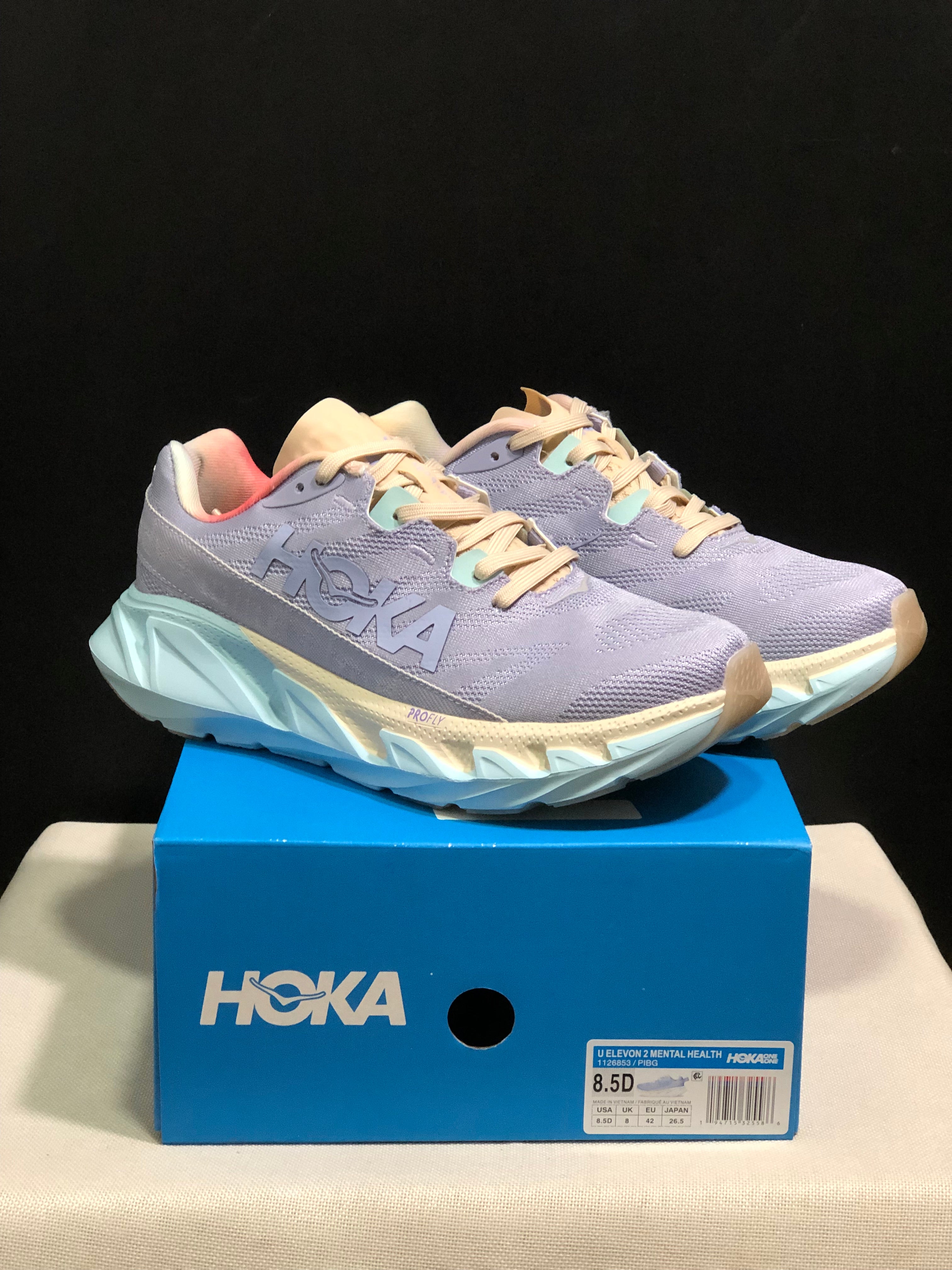 Hoka One One Elevon 2 Anti-slip Wear-resistant Running Shoes Sneakers Light Purple