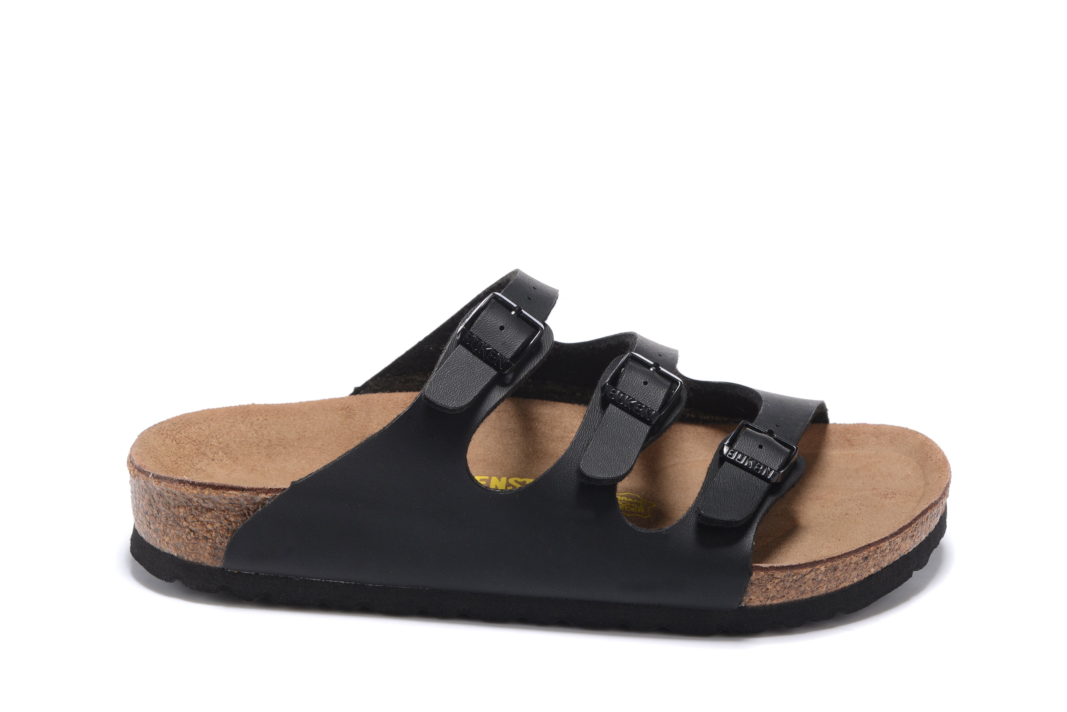 Birkenstock Florida Three-Buckle Matte Leather Sandals
