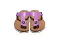 Birkenstock Purple Casual Matte Leather Flip Flops