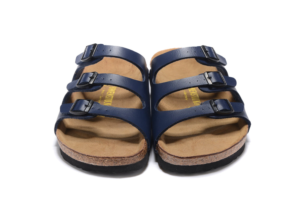 Birkenstock Florida Three-Buckle Matte Leather Sandals