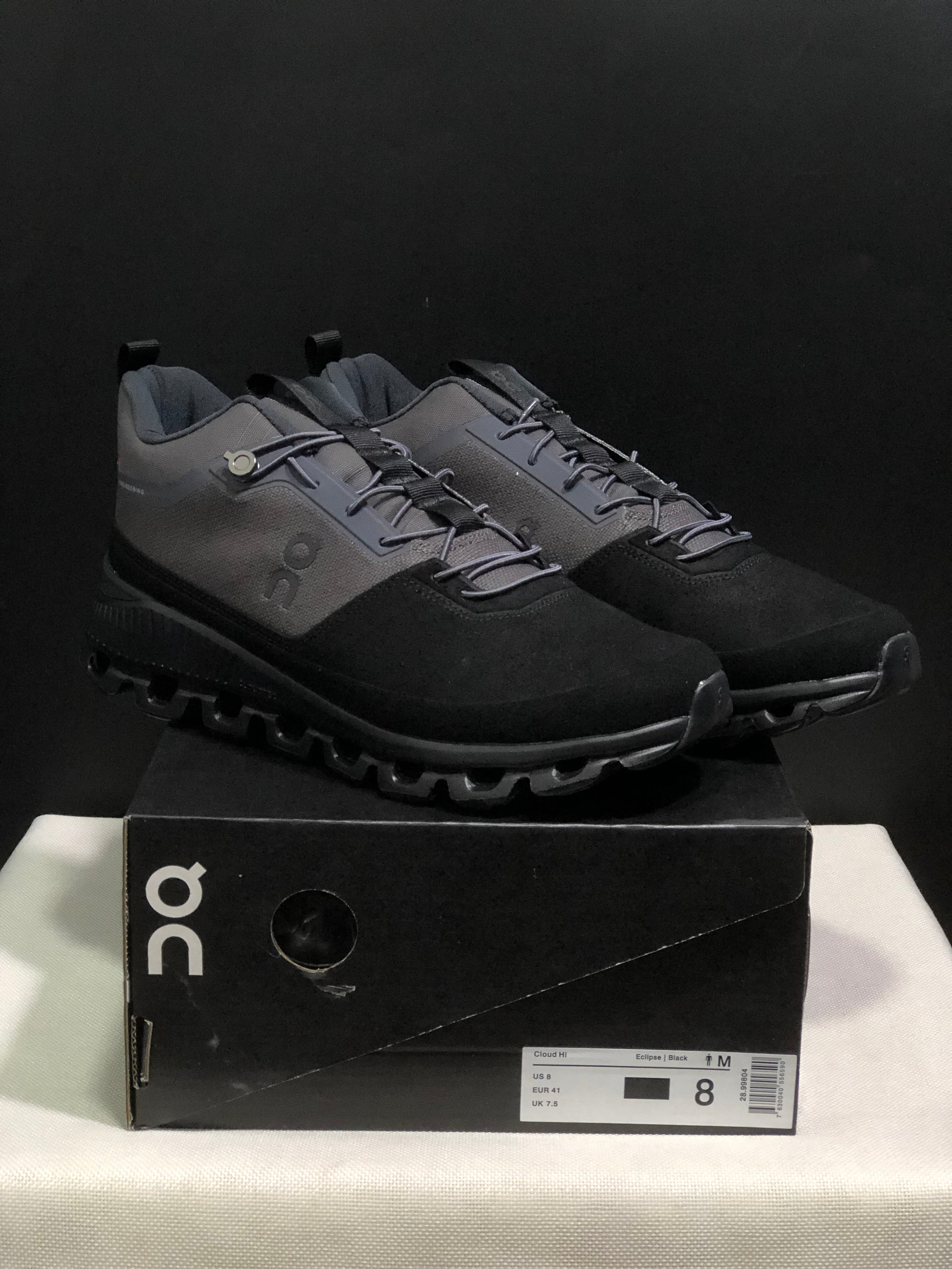 On Running Cloud Hi Edge Outdoor Training Running Shoes Dark Grey/Black
