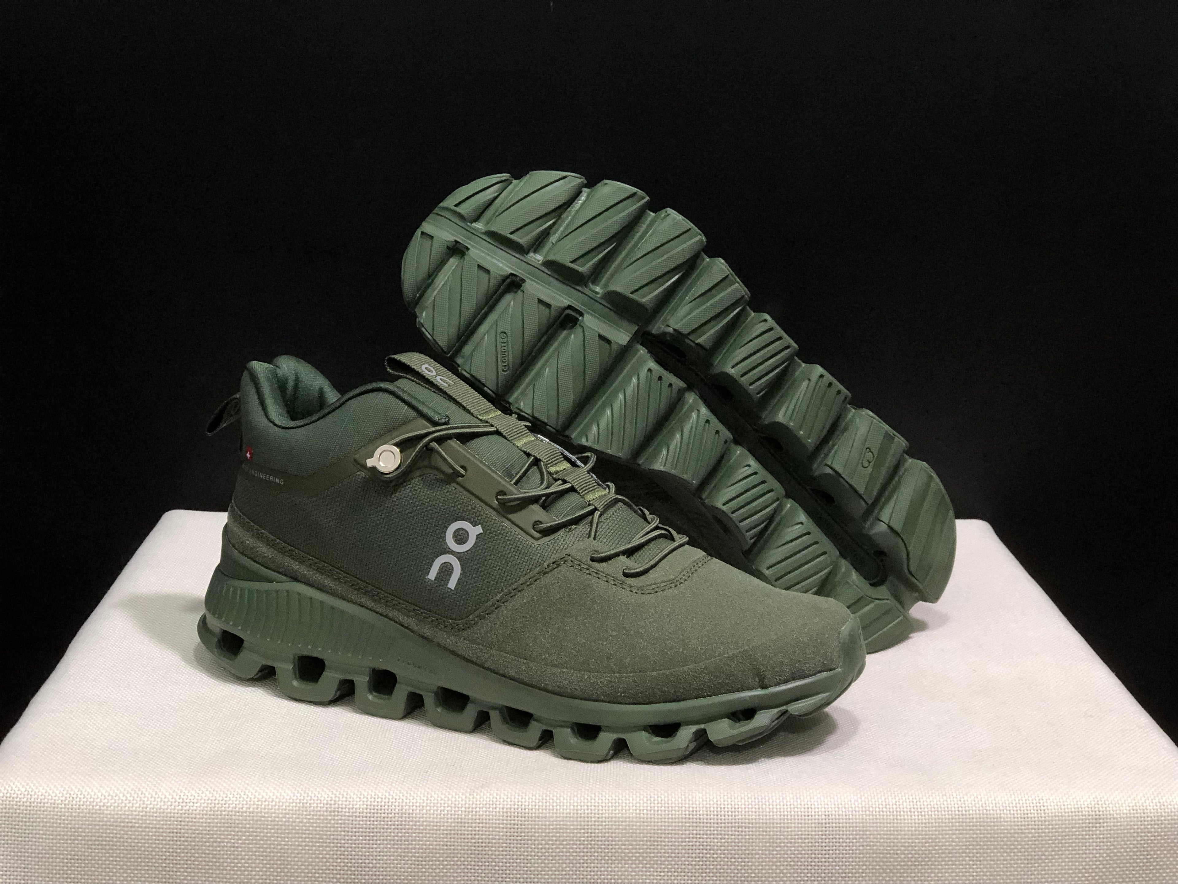 On Running Cloud Hi Edge Outdoor Training Running Shoes Forest Green