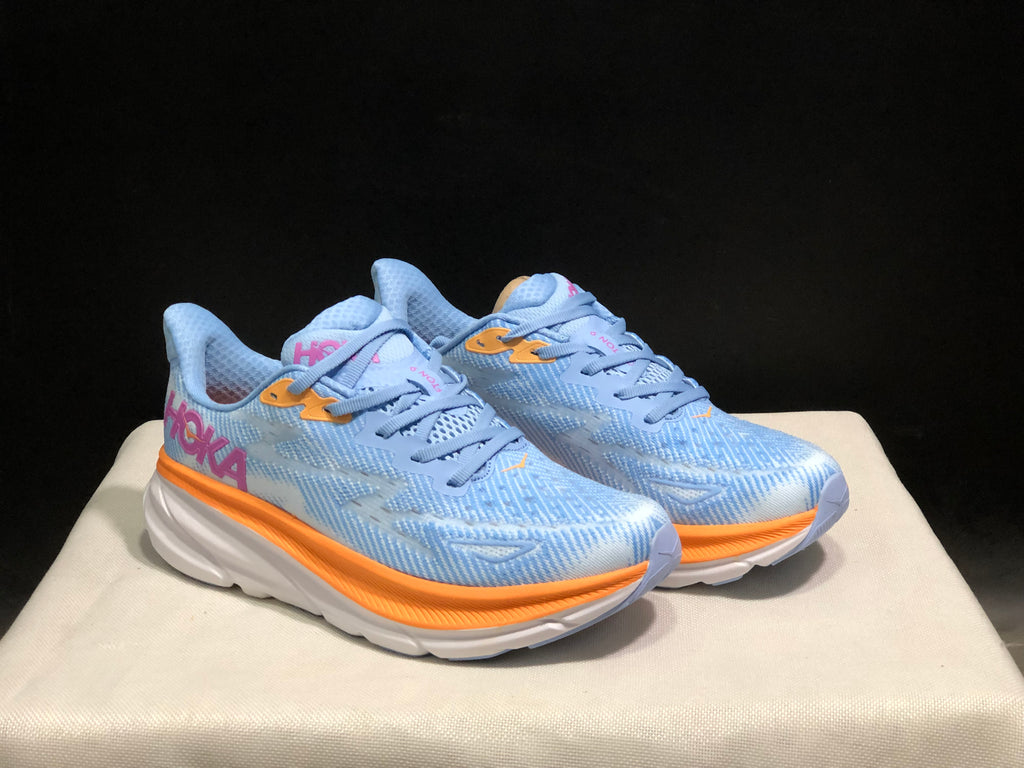 Hoka One One Clifton 9 Light Blue Running Shoes Athletic Shoes Sneakers