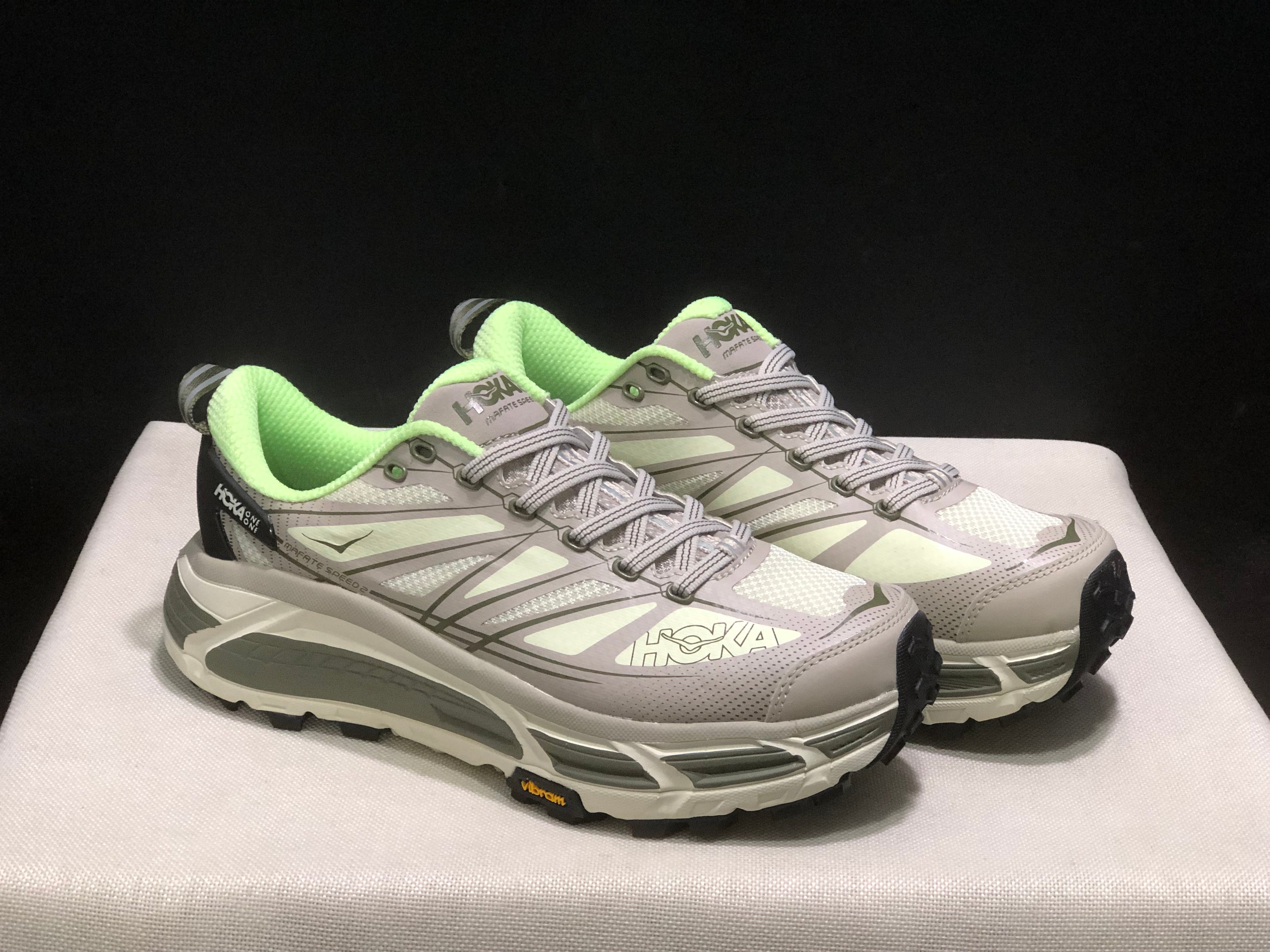 Hoka One One Mafate Speed 2 Mountain Anti-slip Running Shoes Sneakers Gray