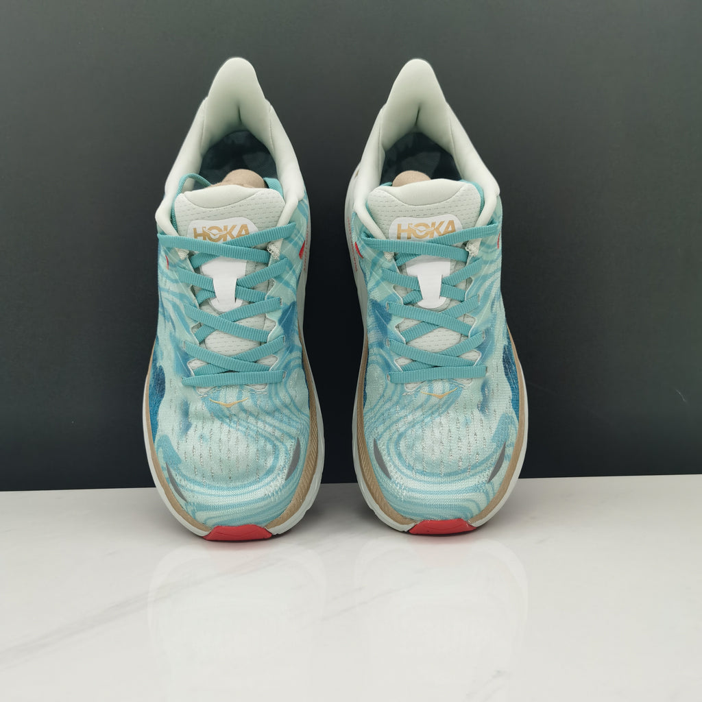 Hoka One One Clifton 8 Turquoise Fashion Shoes Shock-absorbing Sneakers