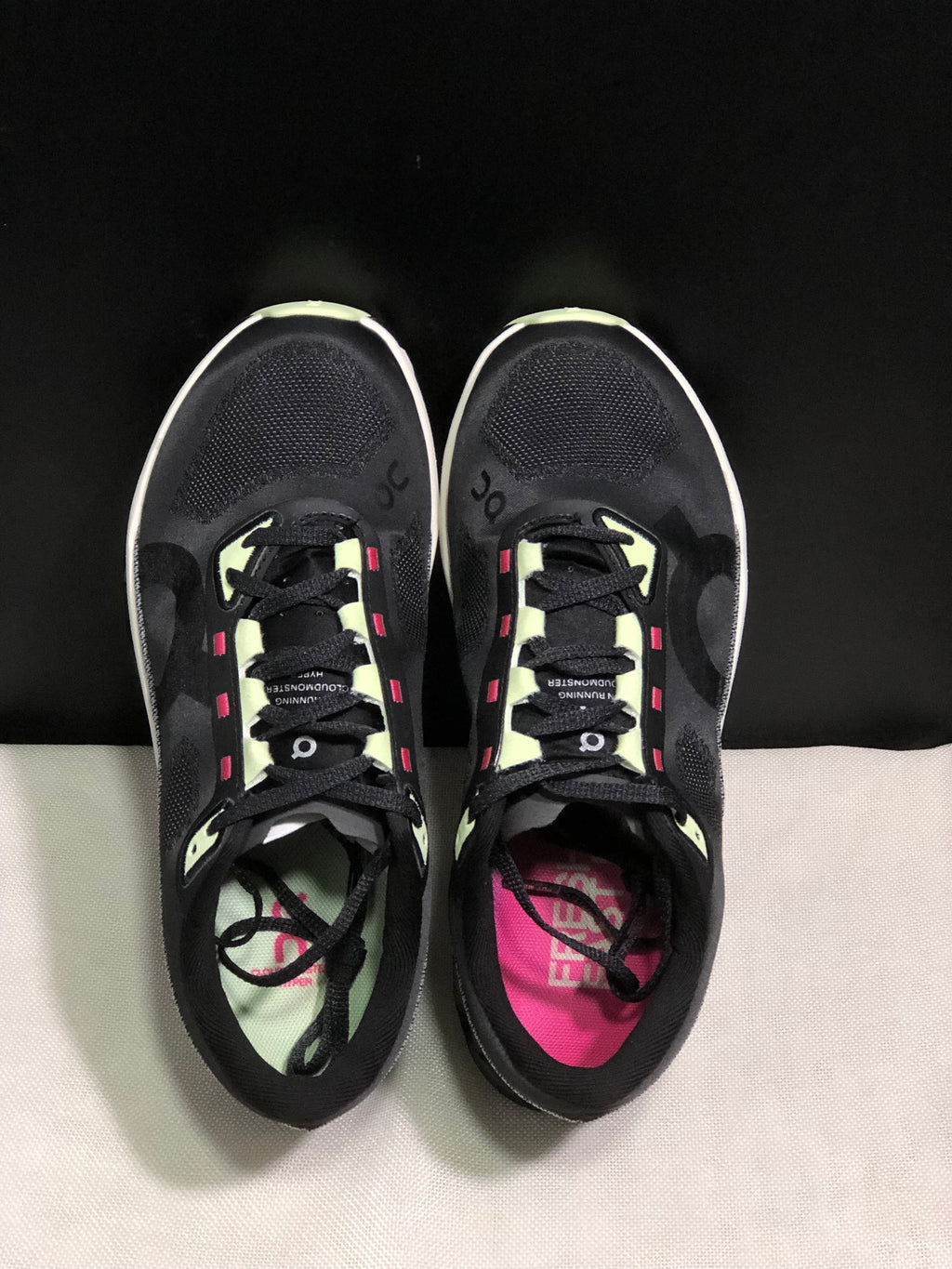 On Running Cloudmonster Hyper Black/White Running Shoes