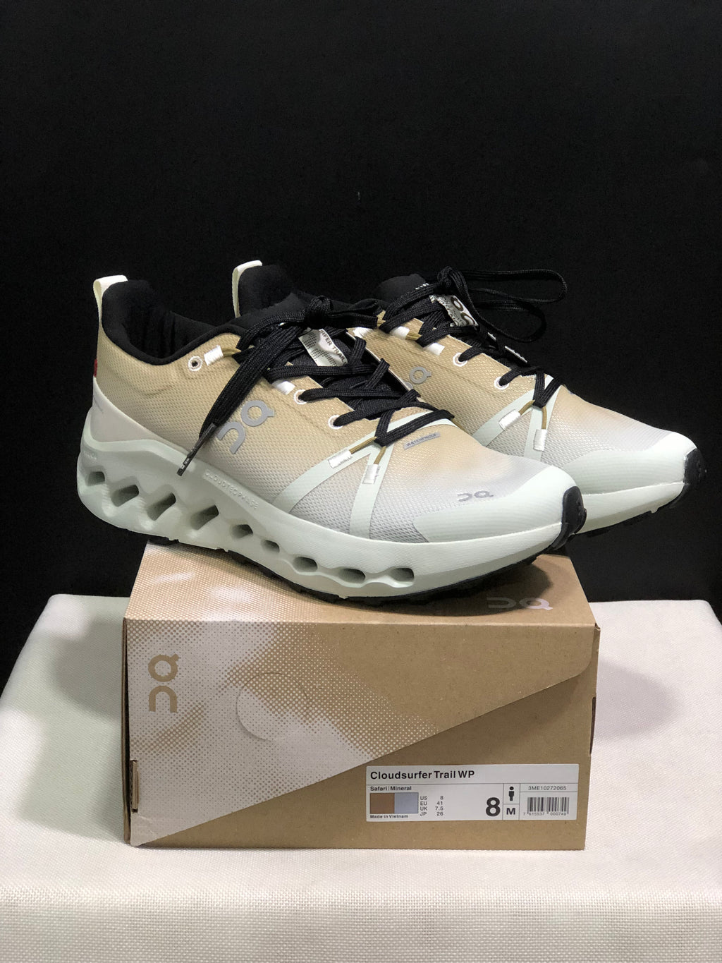 On Running Cloudsurfer Trail Waterproof Comfortable And Breathable Running Shoes Safari/Mineral