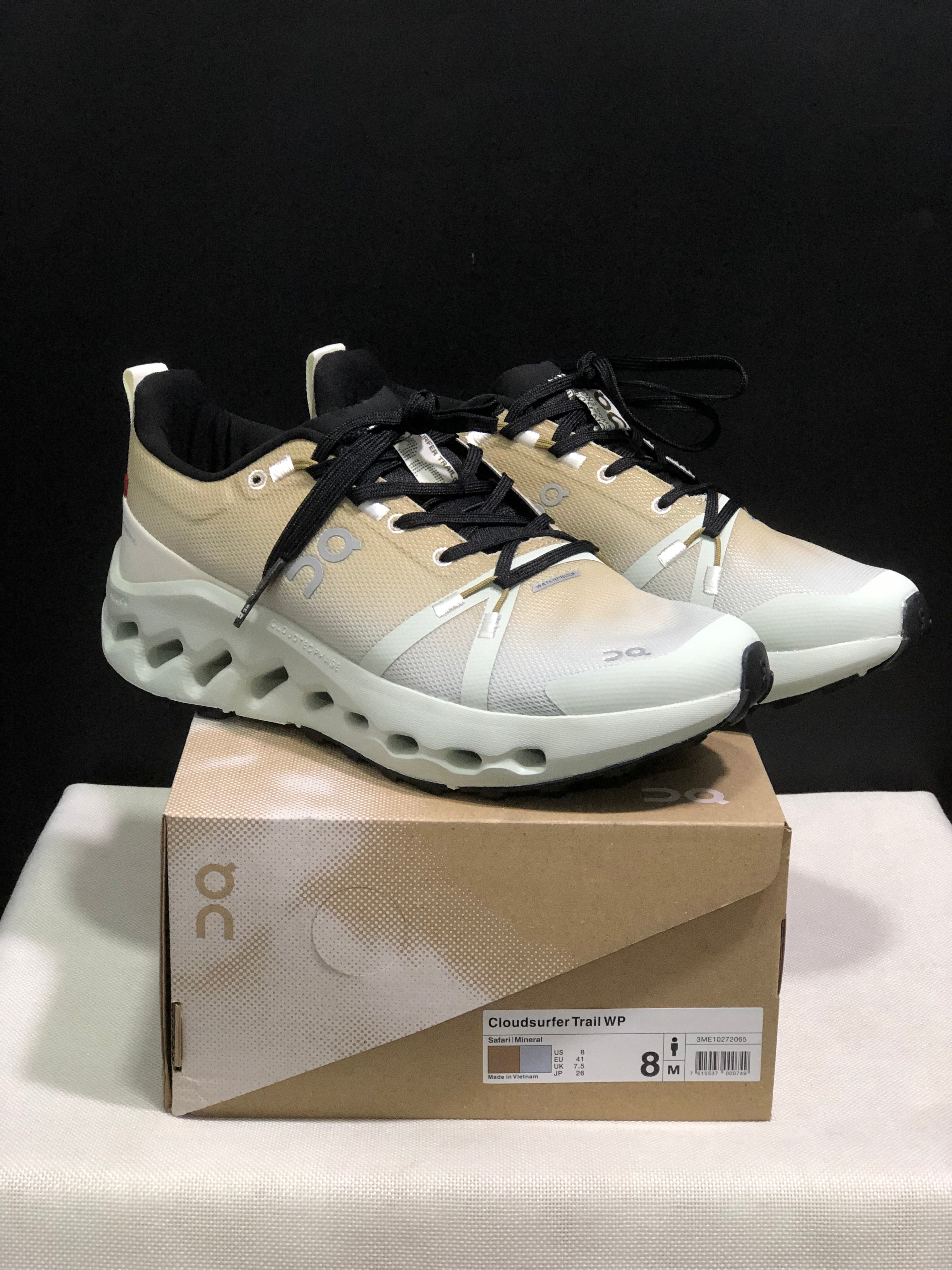 On Running Cloudsurfer Trail Waterproof Comfortable And Breathable Running Shoes Safari/Mineral
