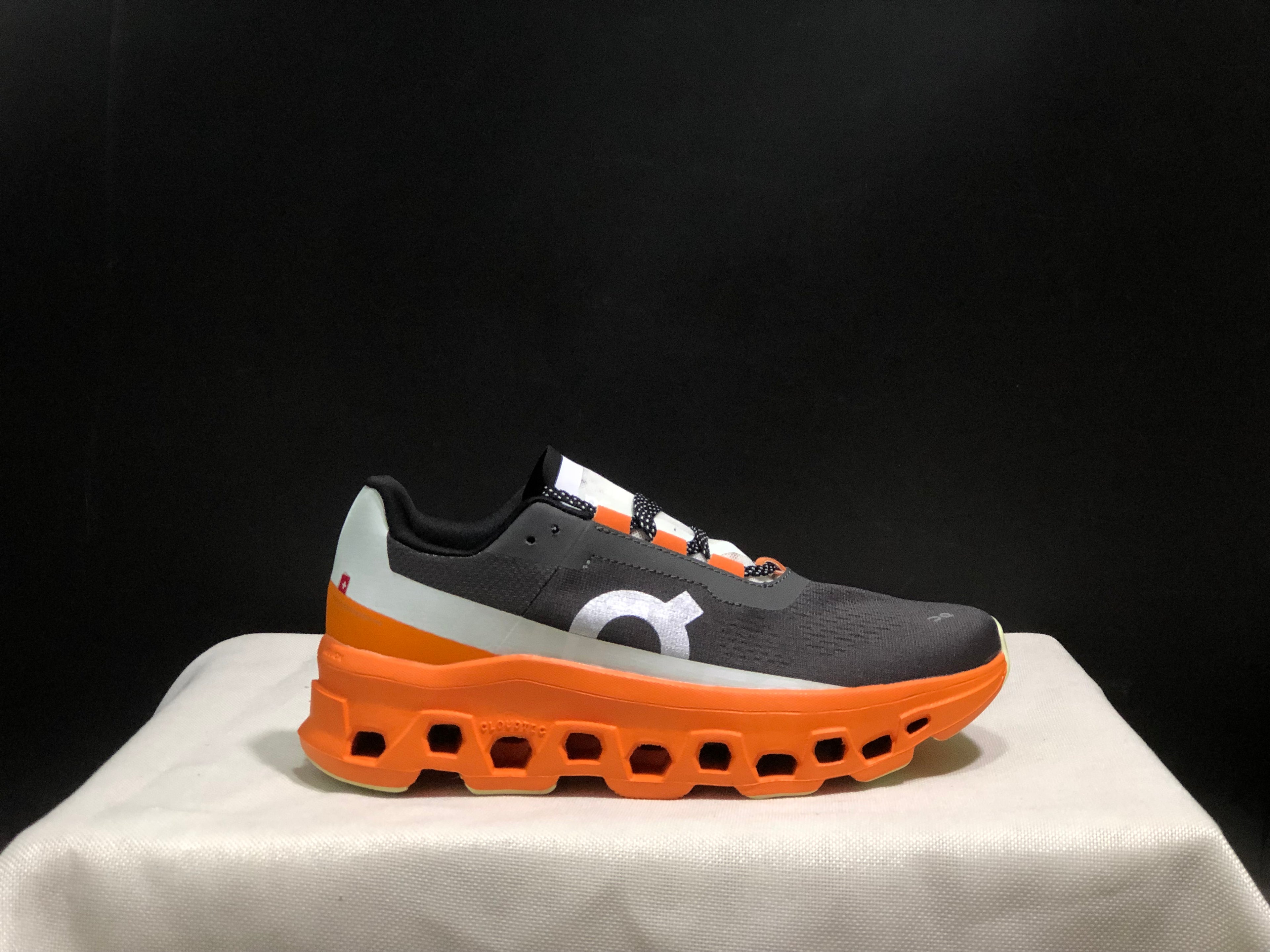 On Running Cloudmonster Anti-Slip Running Shoes Dark Grey/Orange