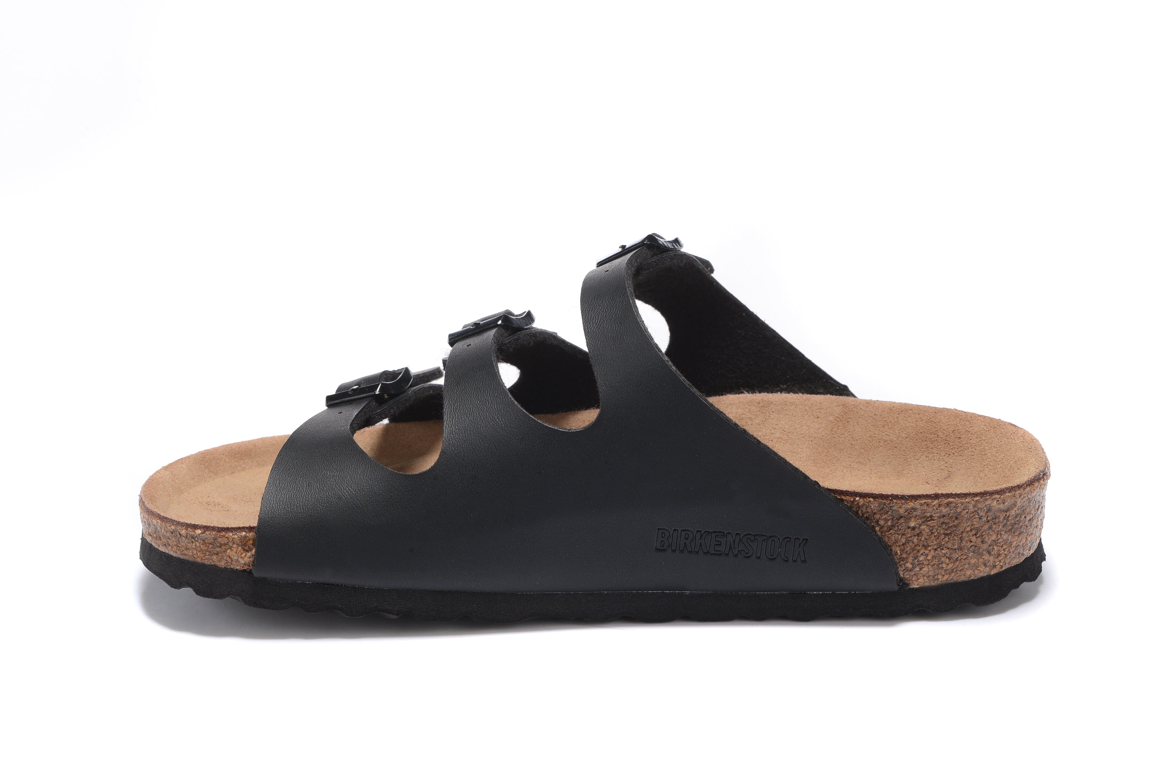 Birkenstock Florida Three-Buckle Matte Leather Sandals