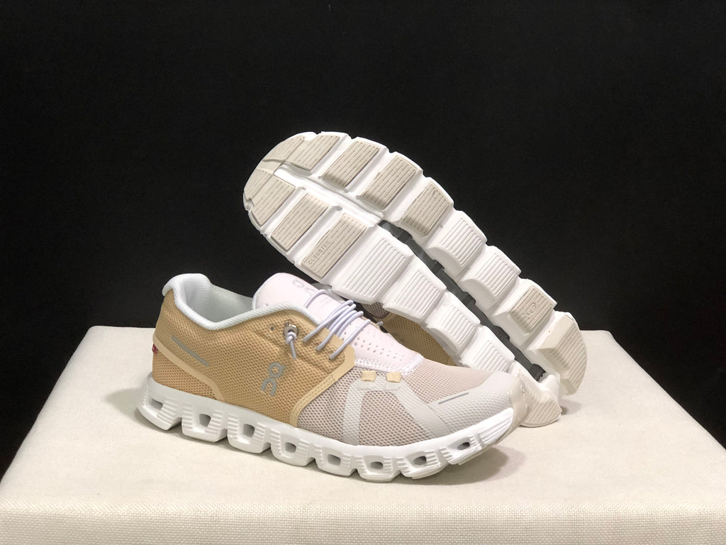 On Running Cloud 5 Lightweight Running Shoes Grassland Yellow/Pearl White