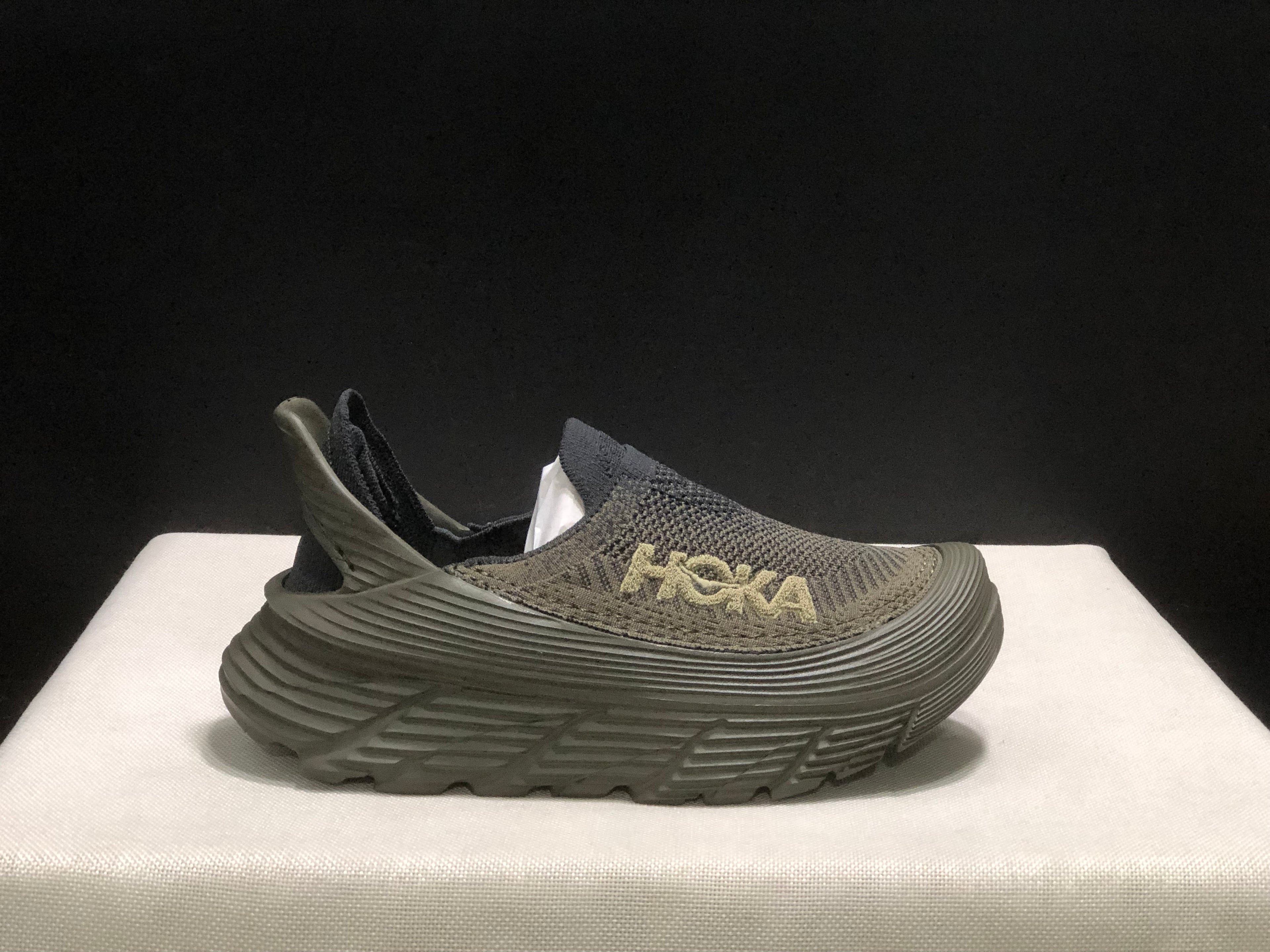 Hoka One One Restore TC Elastic Comfortable Low-top Running Shoes Sneakers Brown