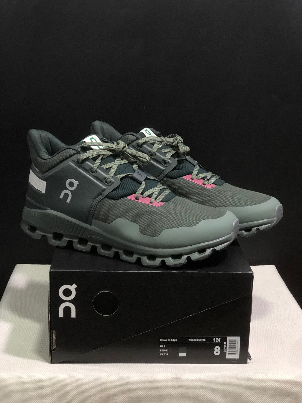 On Running Cloud Hi Edge Outdoor Training Running Shoes Dark Green