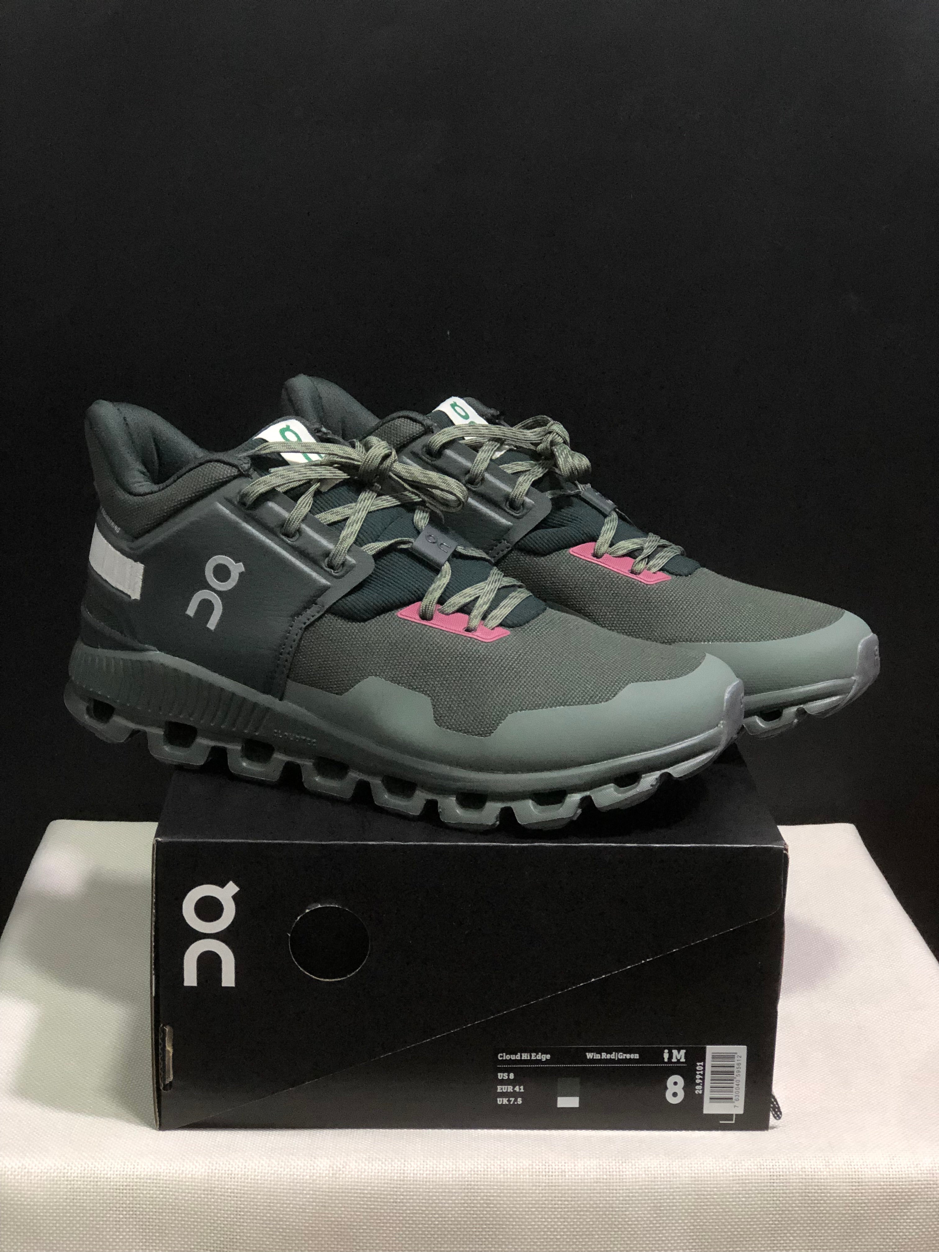 On Running Cloud Hi Edge Outdoor Training Running Shoes Dark Green