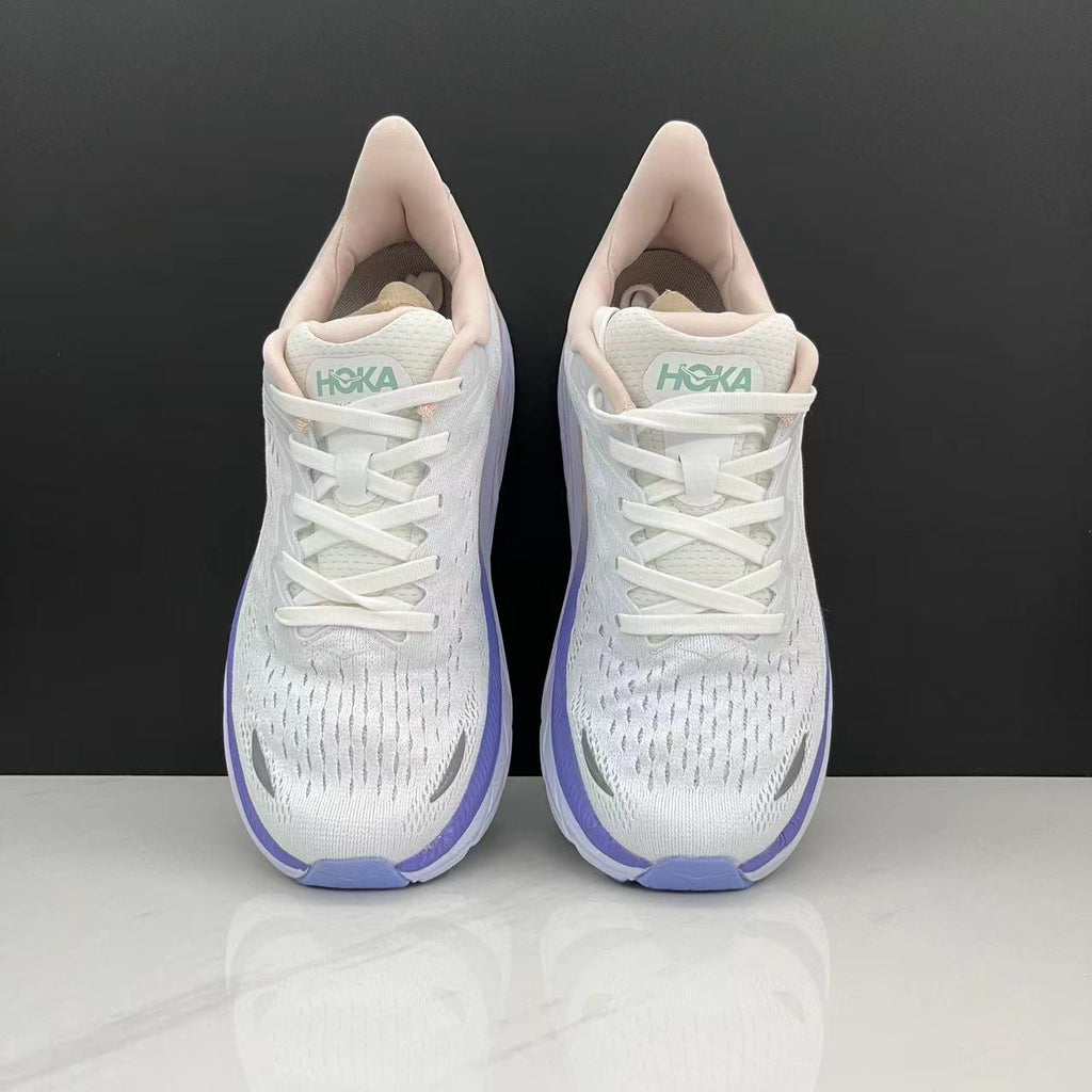 Hoka One One Clifton 8 Women's Fashion Shoes Shock-absorbing Sneakers White