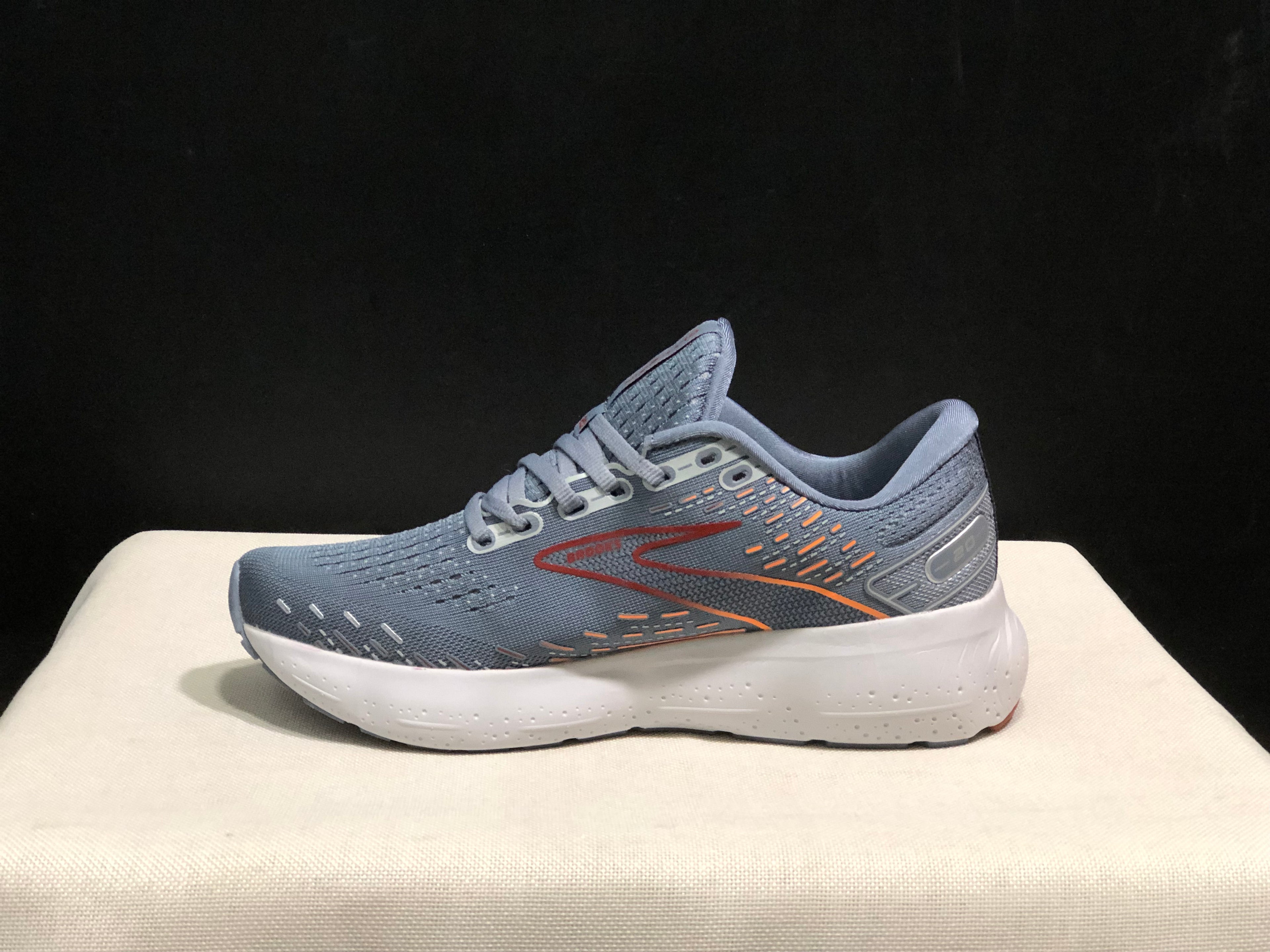 Brooks Glycerin GTS 20 Shock-absorbing Wear-resistant Running Shoes Blue Grey
