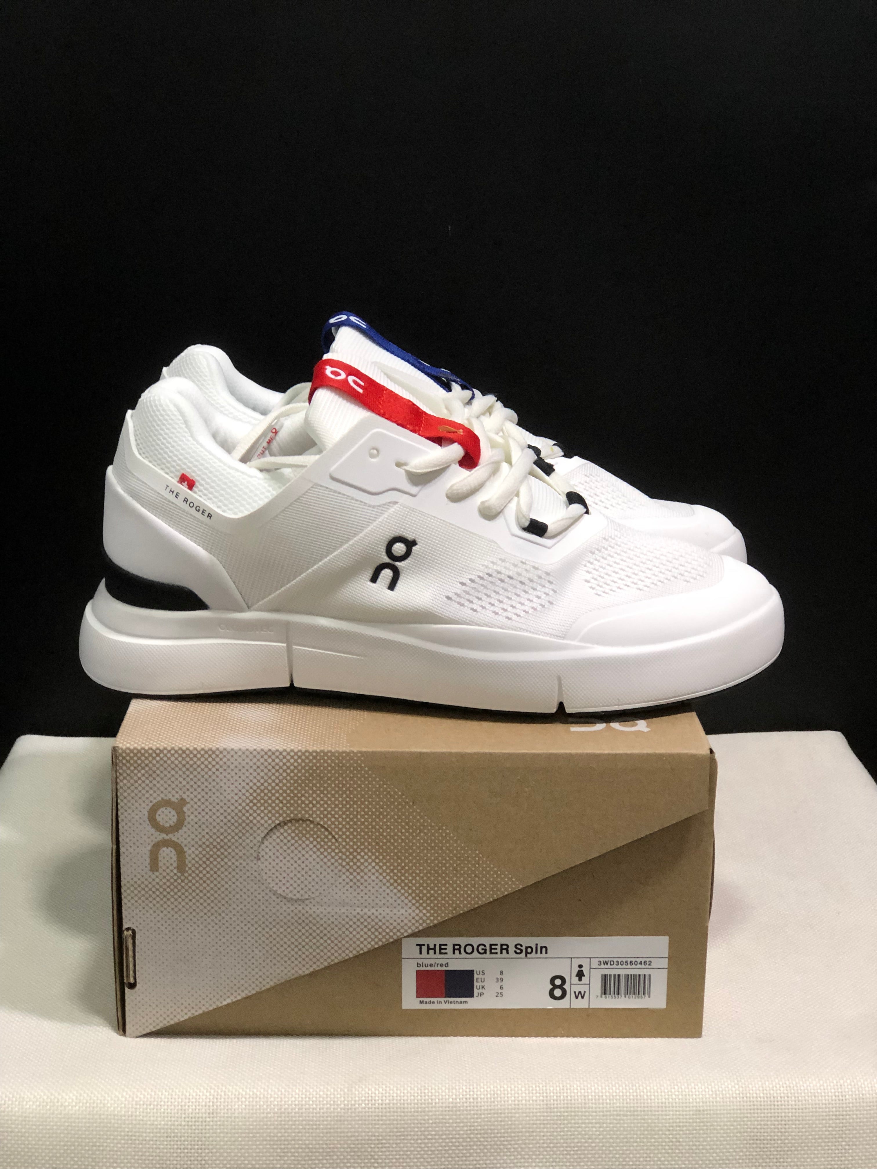 On Running The Roger Spin Breathable Mesh Sneakers Blue/Red/White
